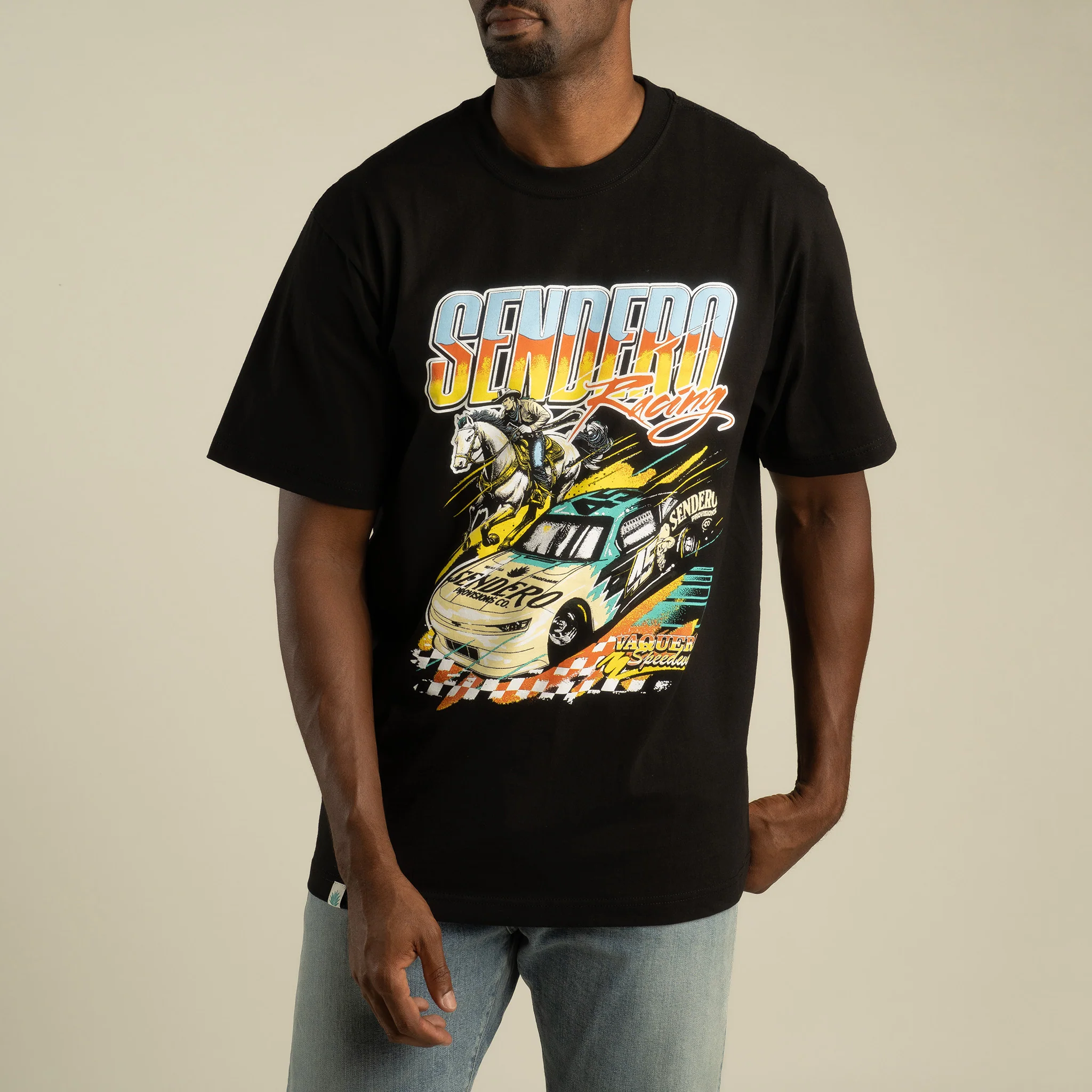 Brad Perez x Sendero Racing Vintage T-Shirt - Image 4