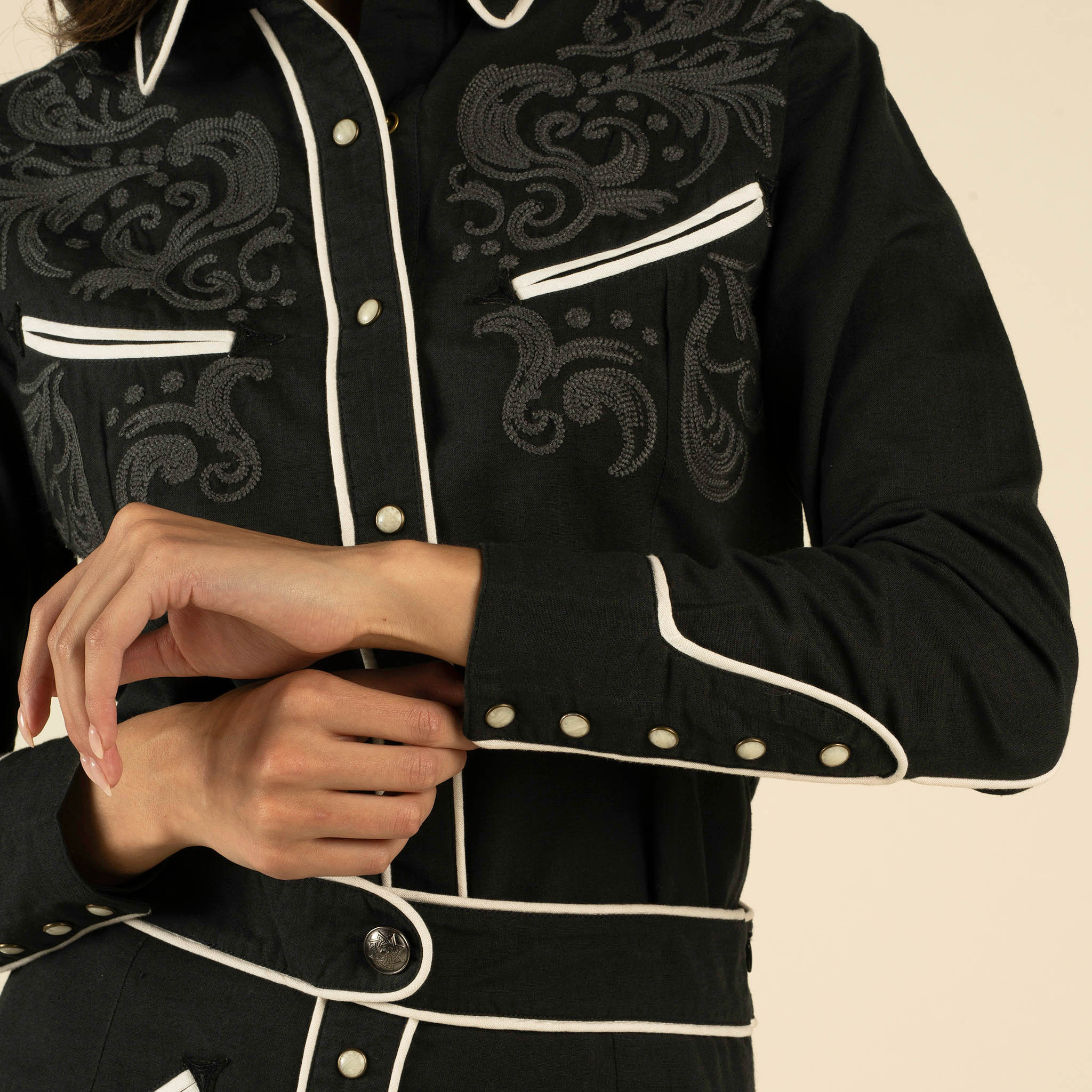 Calamity Pearl Snap Long Sleeve Shirt - Image 7
