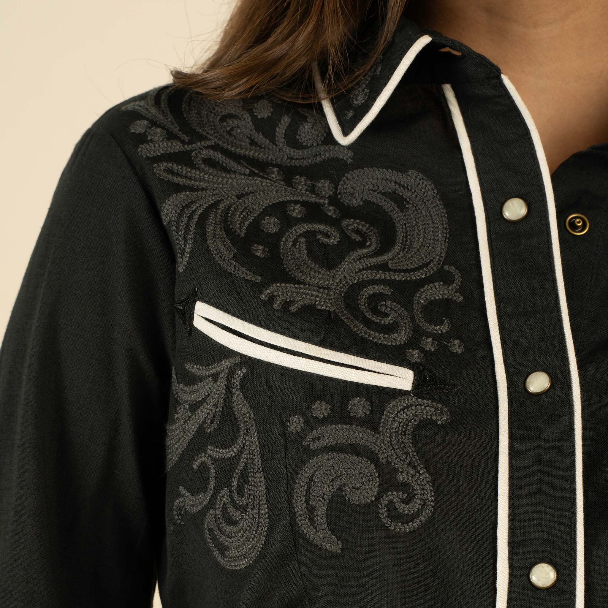 Calamity Pearl Snap Long Sleeve Shirt - Image 9