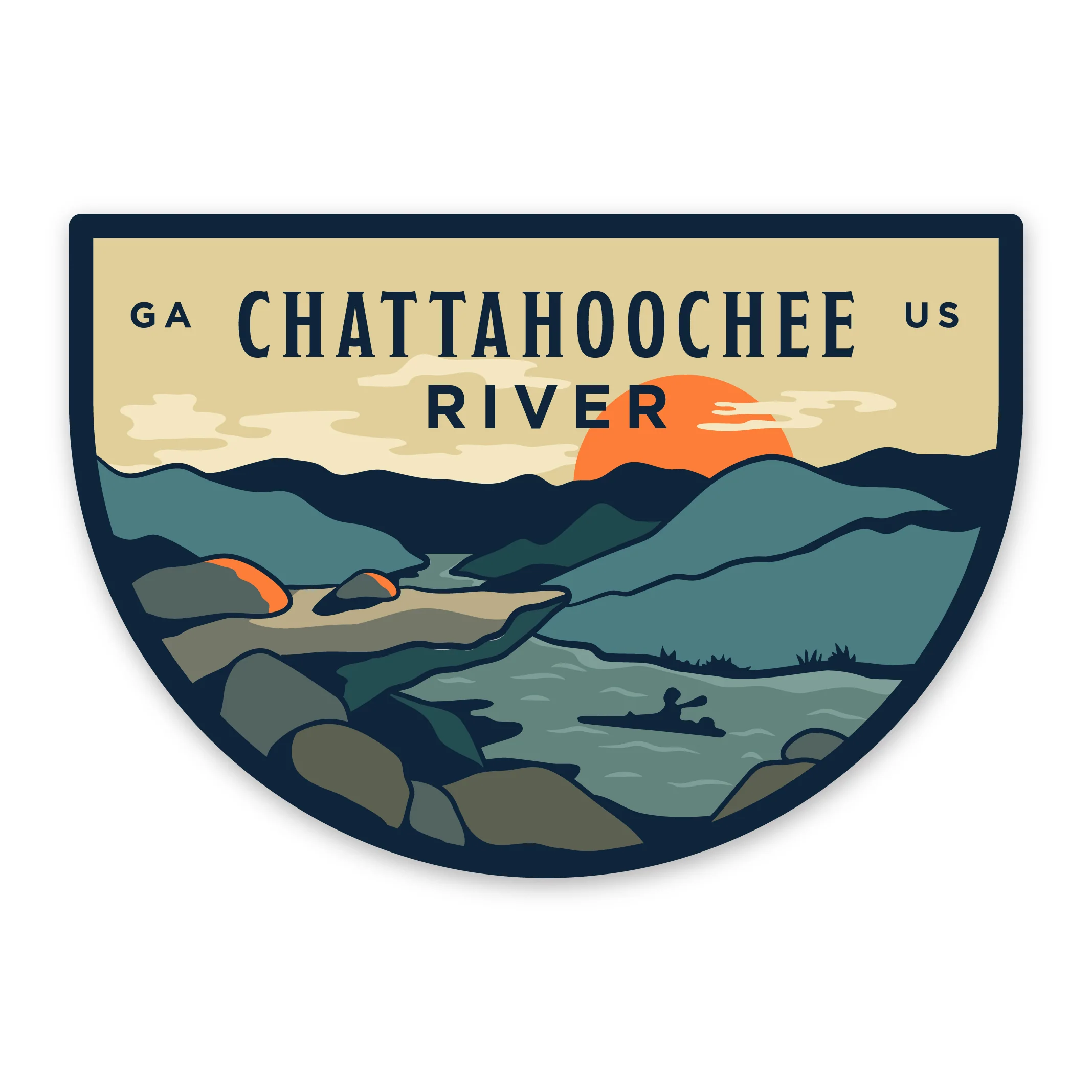 Chattahoochee River Sticker