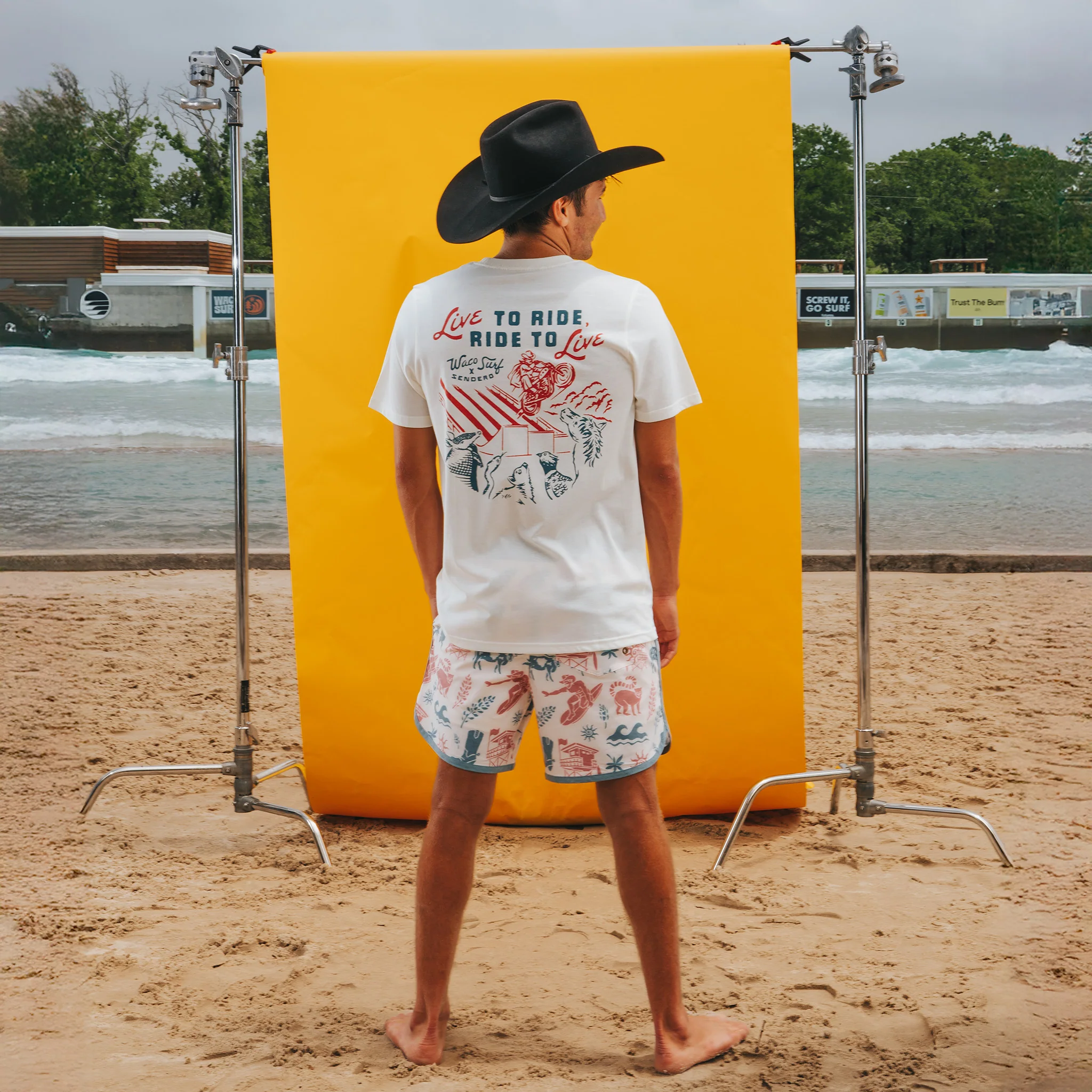 Sendero X Waco Surf Live To Ride T-Shirt - Image 4