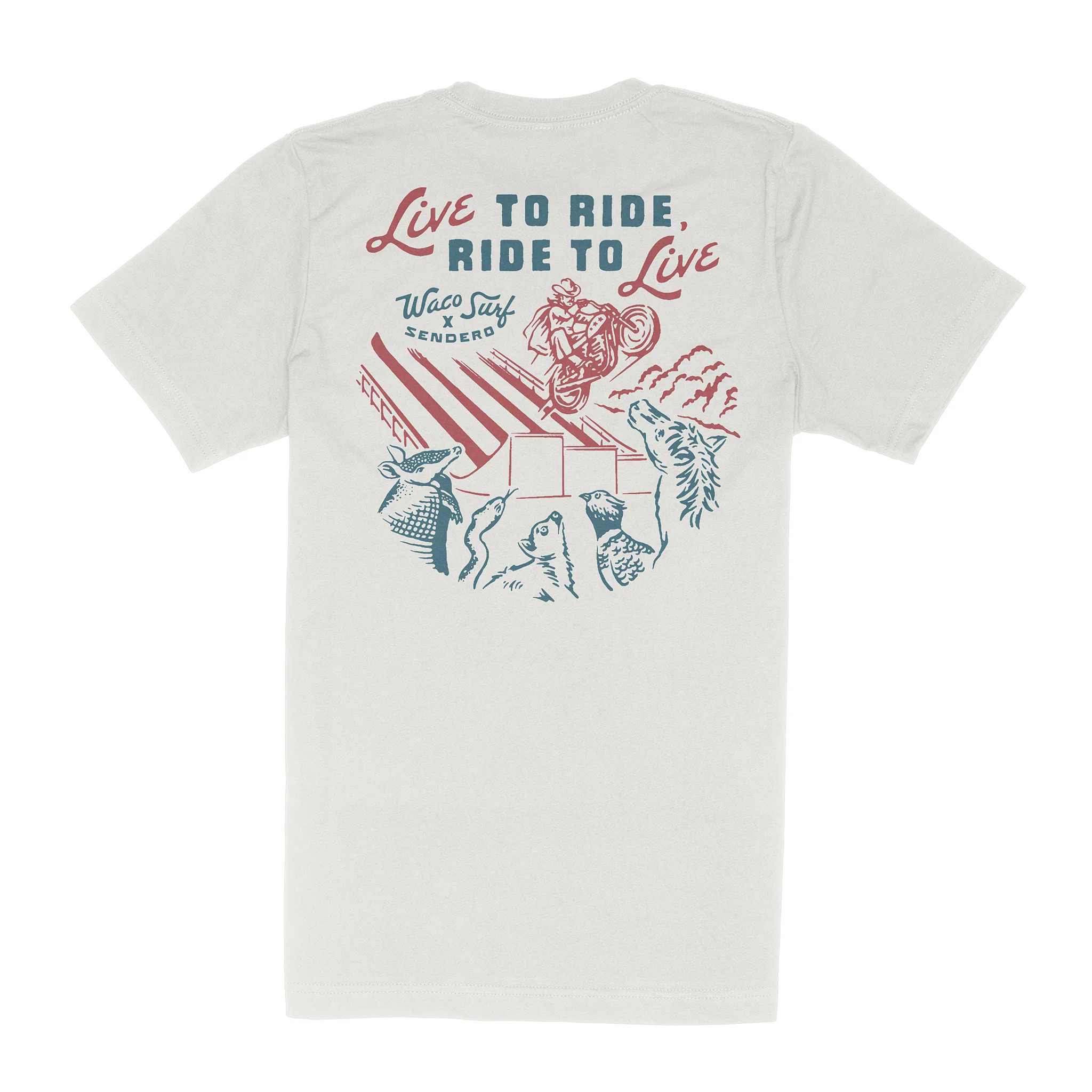 Sendero X Waco Surf Live To Ride T-Shirt - Image 6