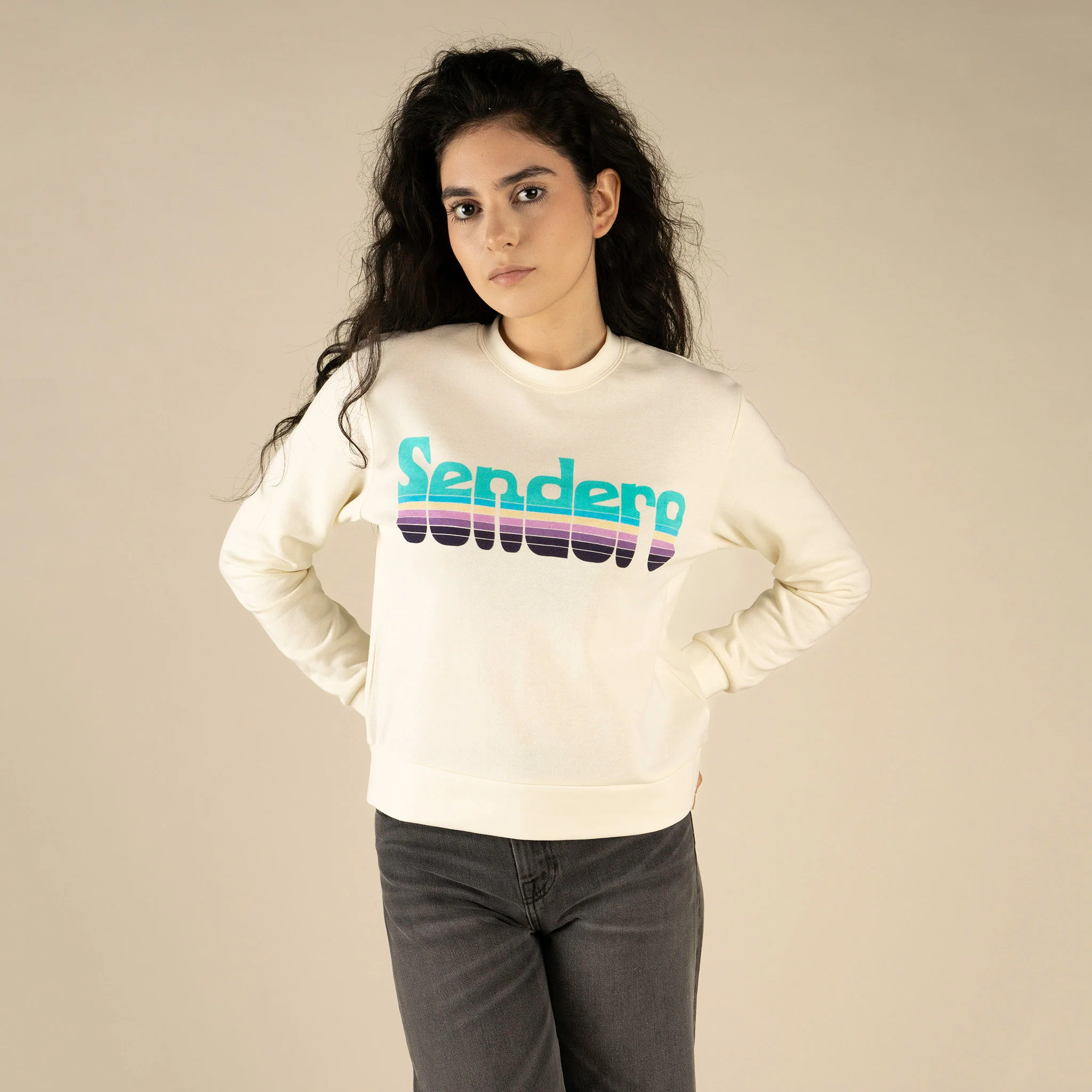 Retro Logo Drop Shoulder Sweatshirt - Image 3