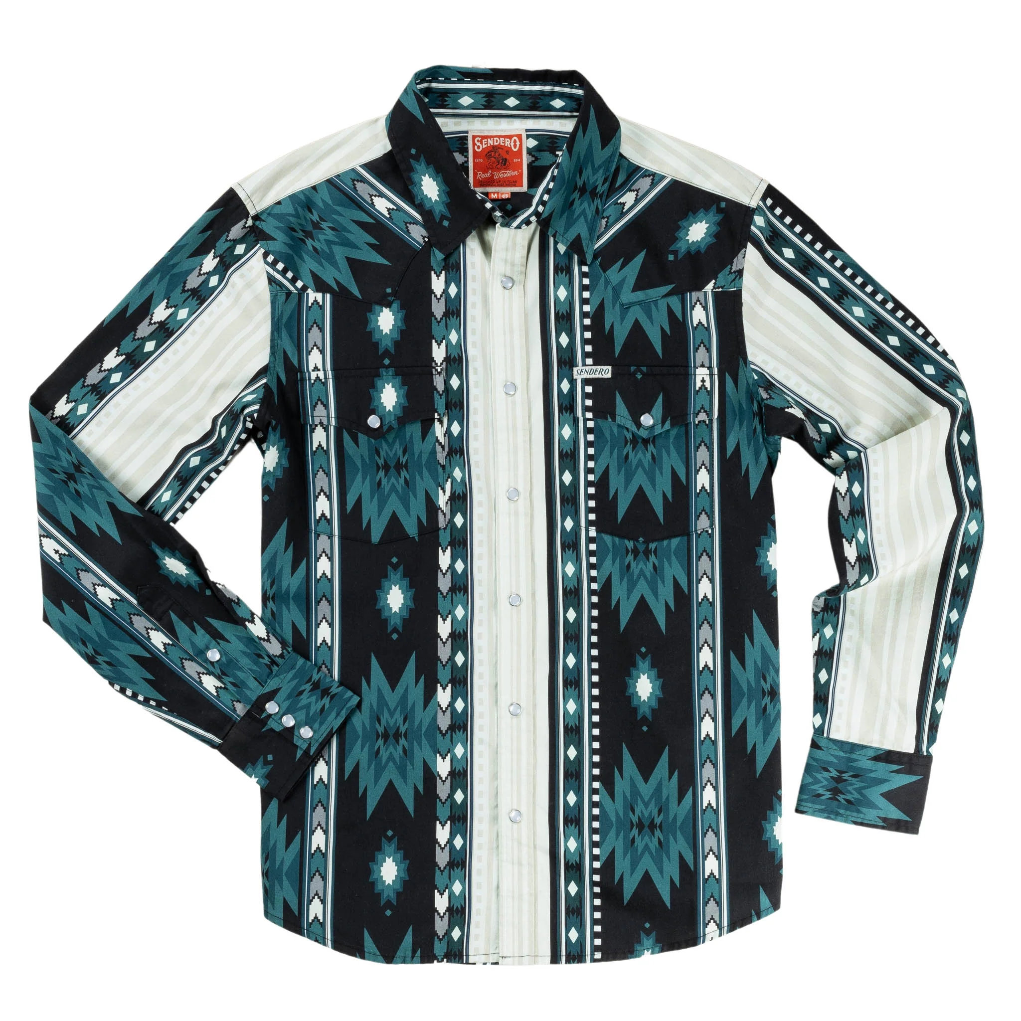 The Wyatt Pearl Snap Long Sleeve Serape Shirt - Image 11
