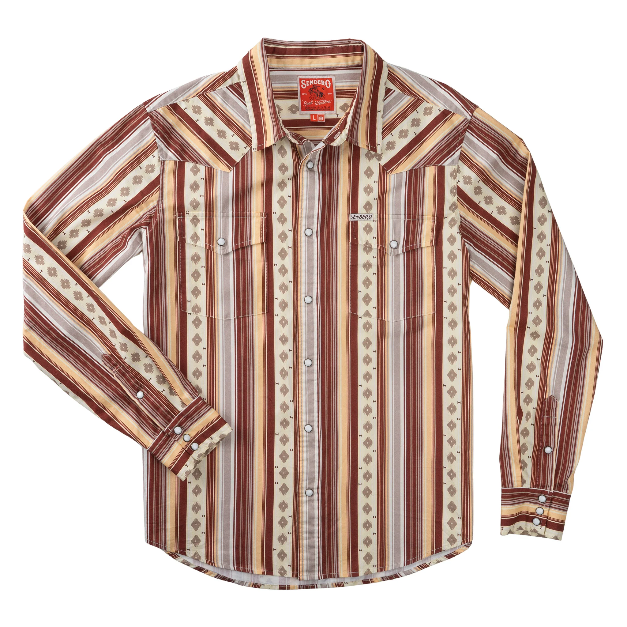 The Wyatt Pearl Snap Long Sleeve Serape Shirt - Image 16