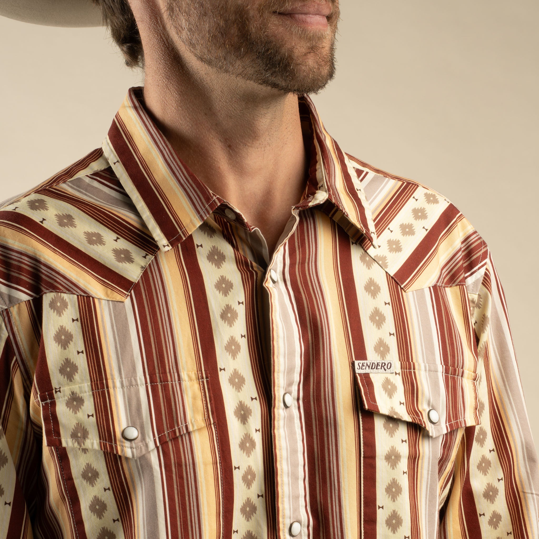 The Wyatt Pearl Snap Long Sleeve Serape Shirt - Image 19