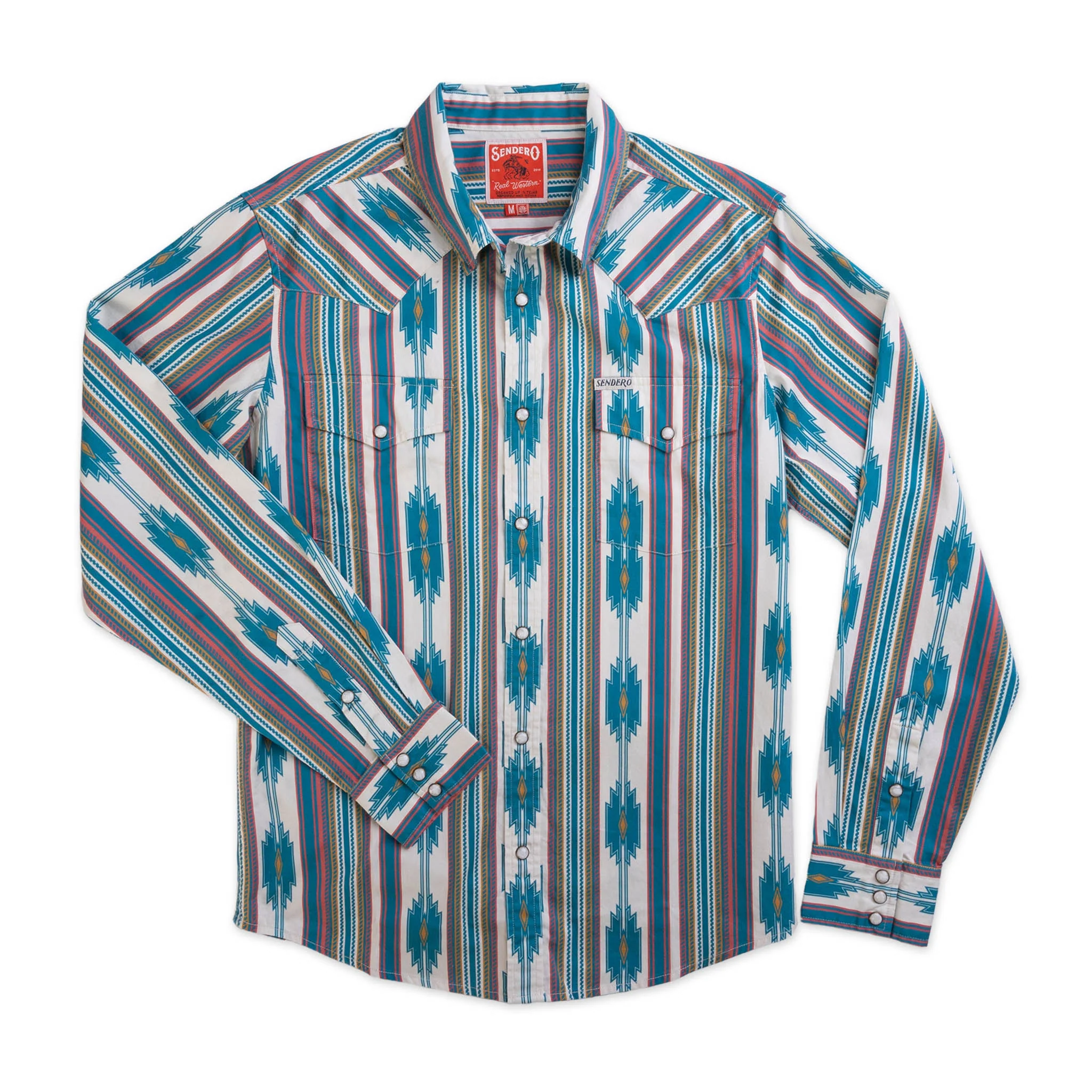 The Wyatt Pearl Snap Long Sleeve Serape Shirt - Image 22
