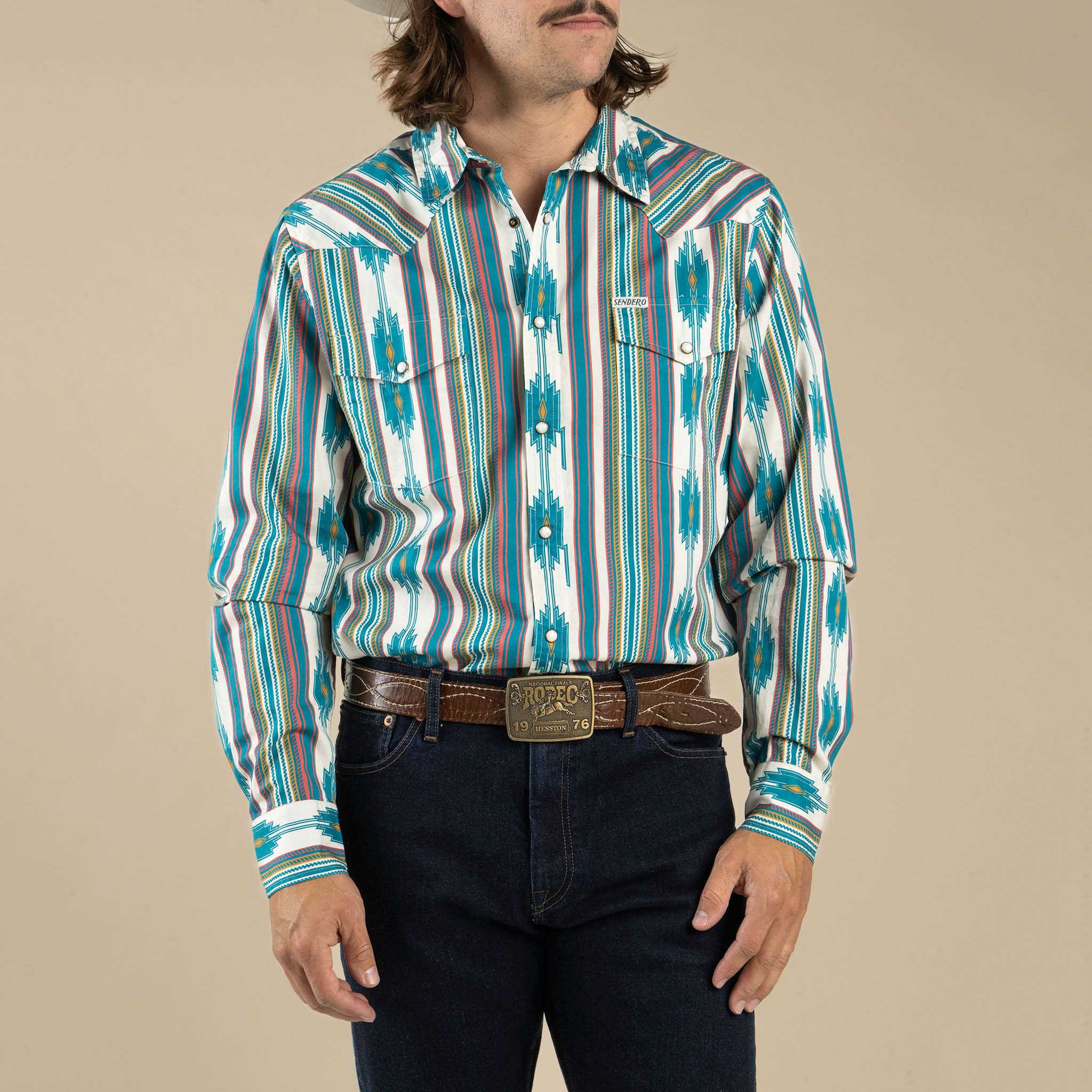 The Wyatt Pearl Snap Long Sleeve Serape Shirt - Image 24