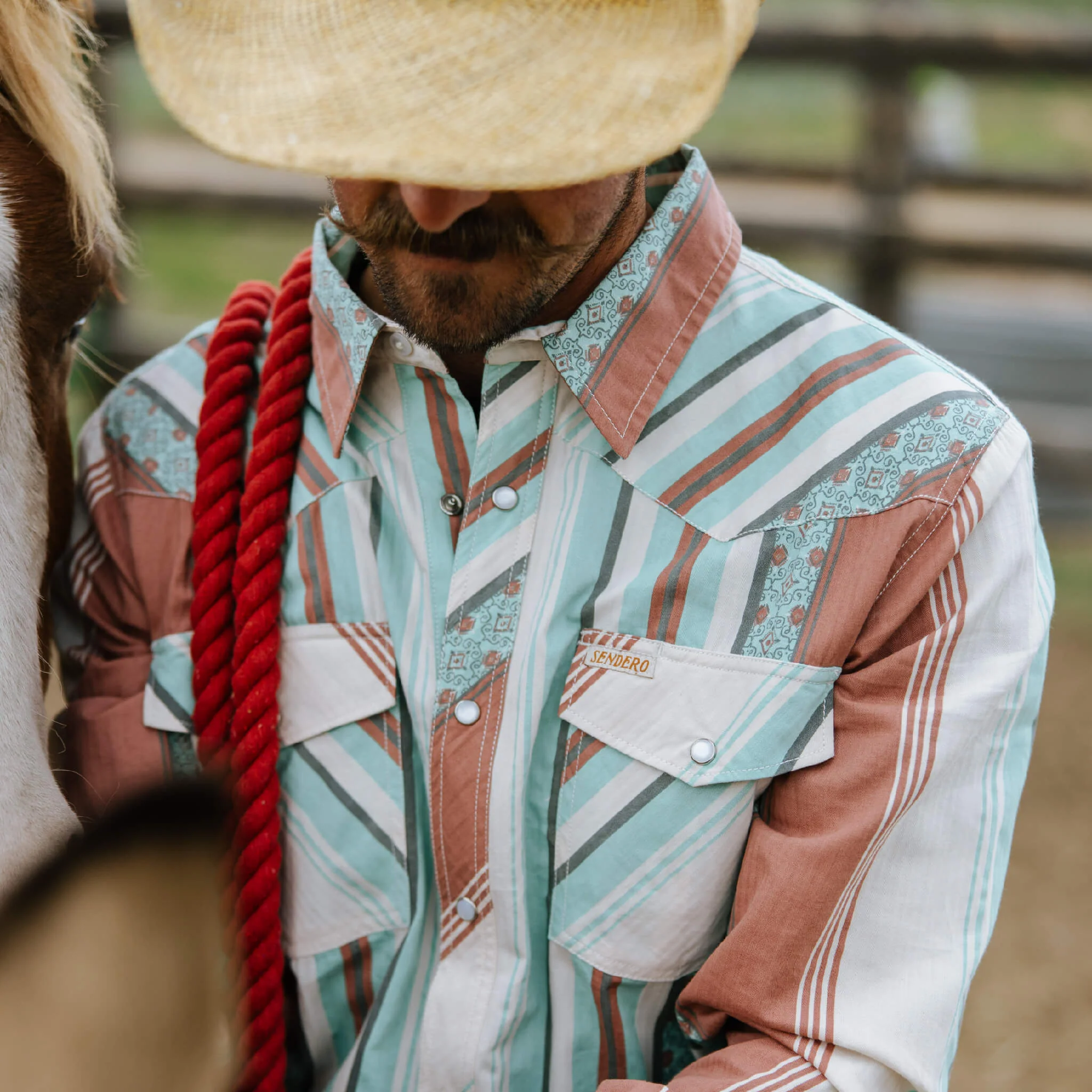 The Wyatt Pearl Snap Long Sleeve Serape Shirt - Image 29