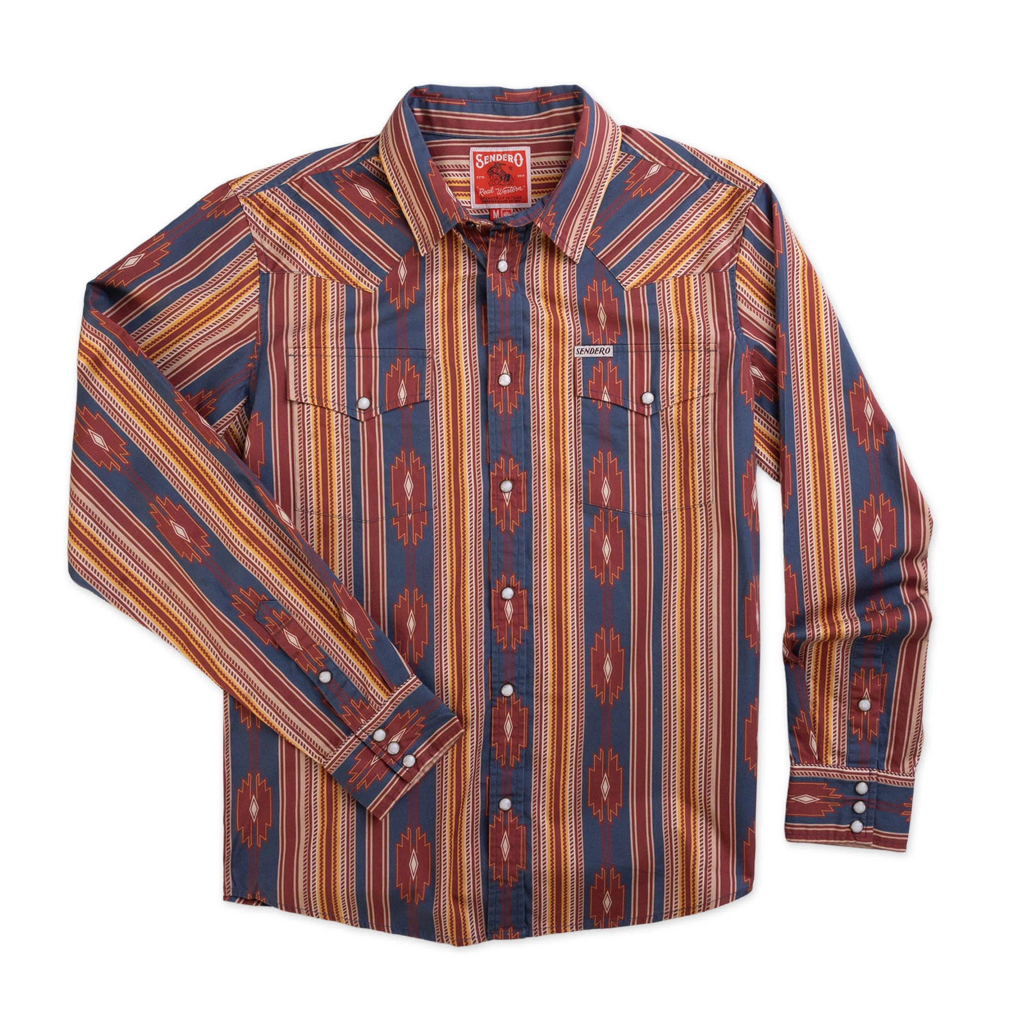 The Wyatt Pearl Snap Long Sleeve Serape Shirt - Image 7