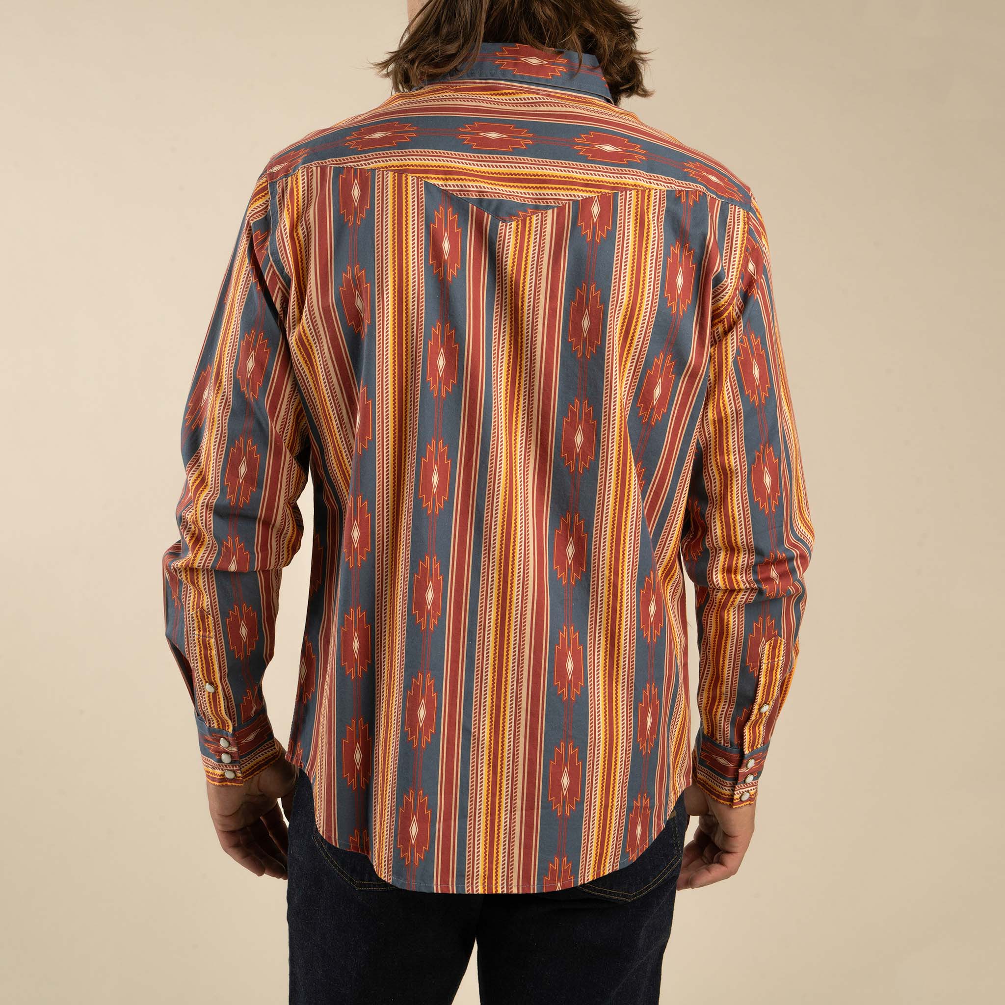 The Wyatt Pearl Snap Long Sleeve Serape Shirt - Image 9
