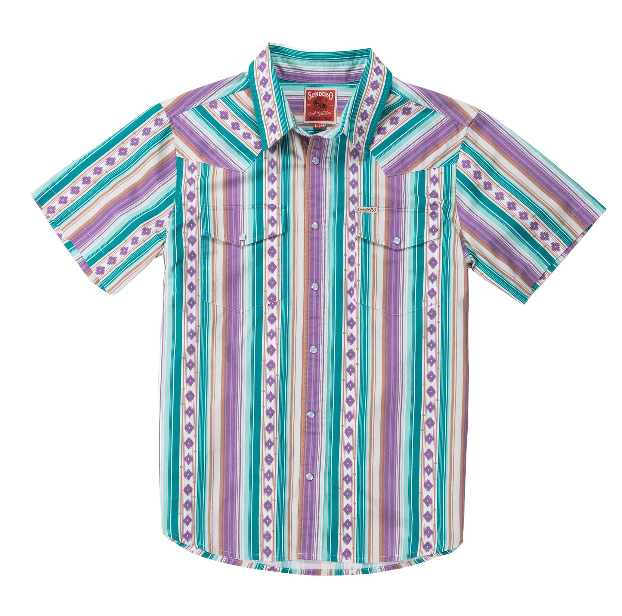 The Wyatt Pearl Snap Short Sleeve Serape Shirt - Image 19