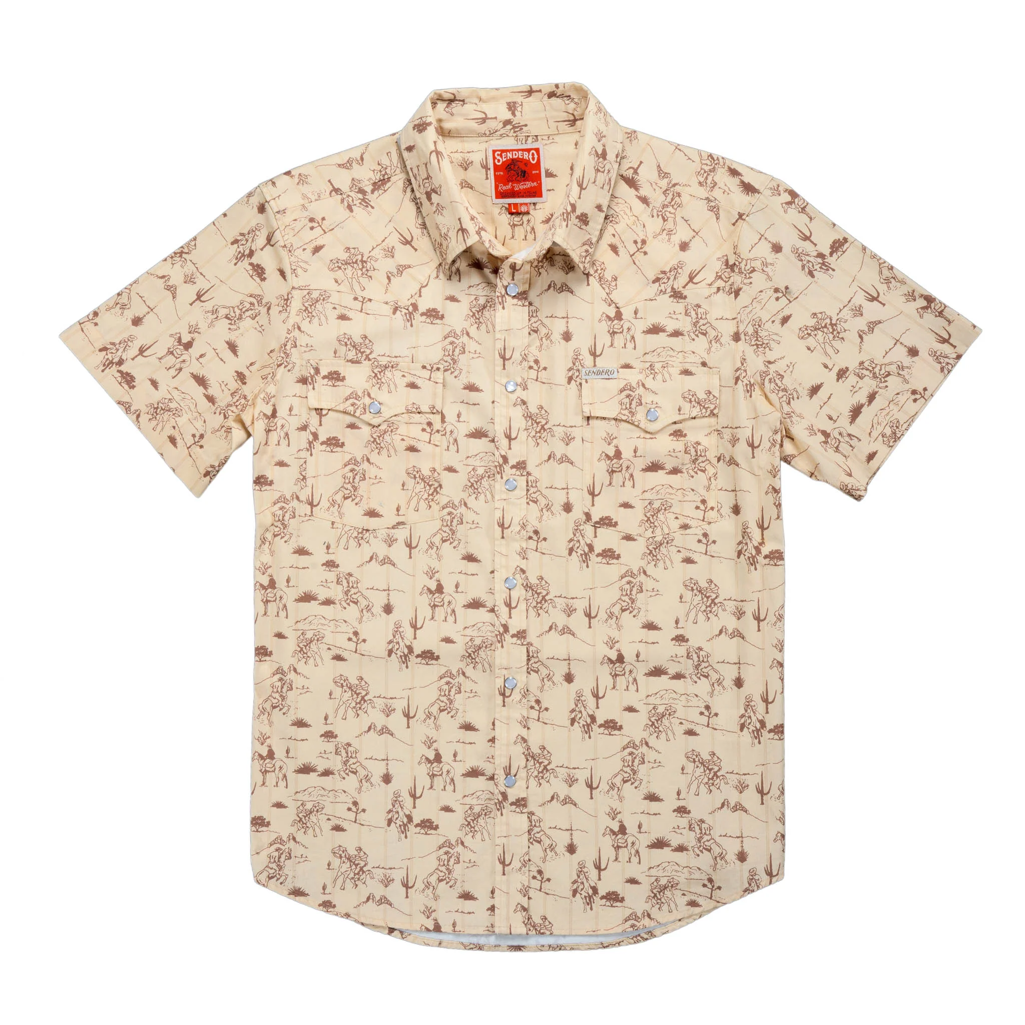 The Wyatt Pearl Snap Short Sleeve Serape Shirt - Image 21