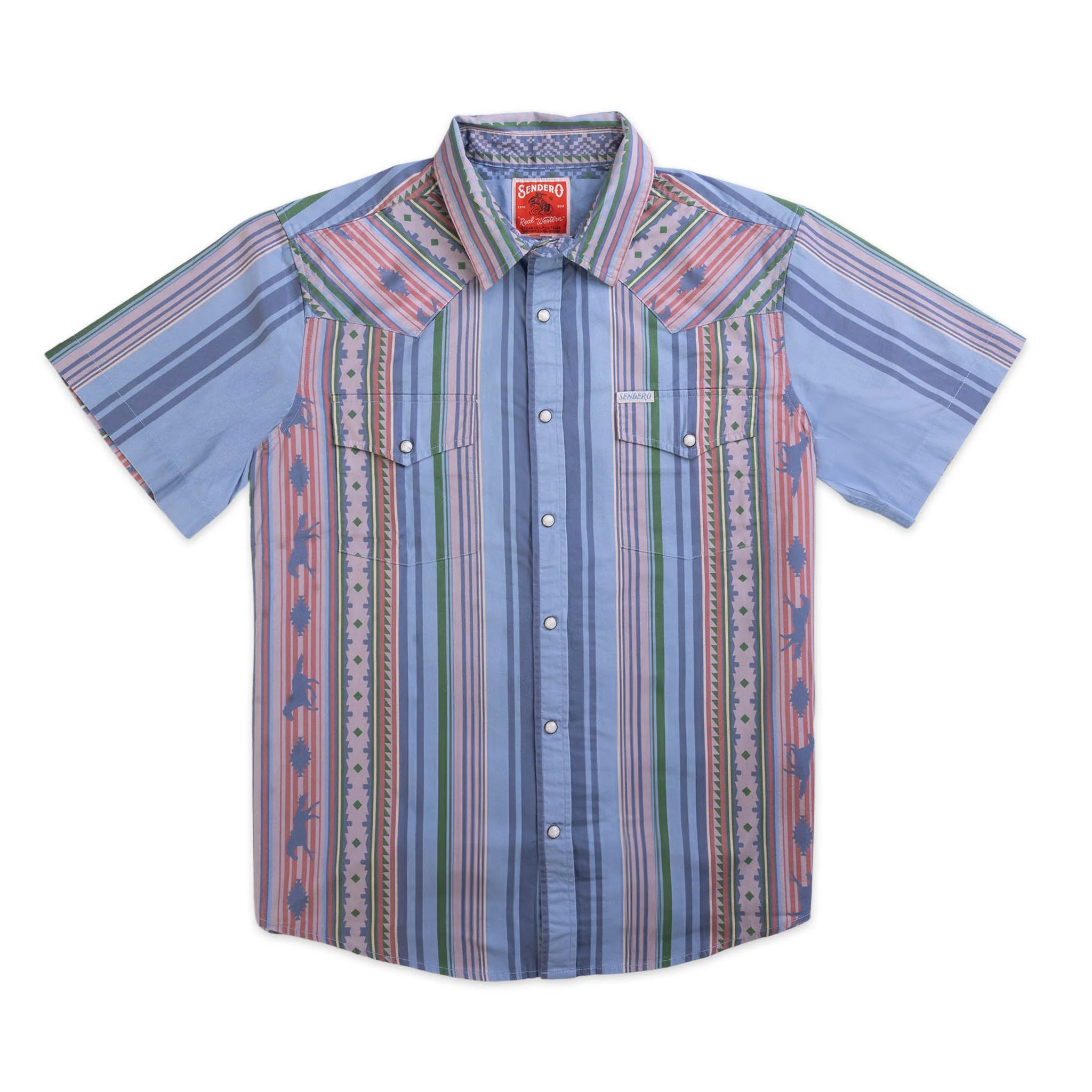 The Wyatt Pearl Snap Short Sleeve Serape Shirt - Image 23