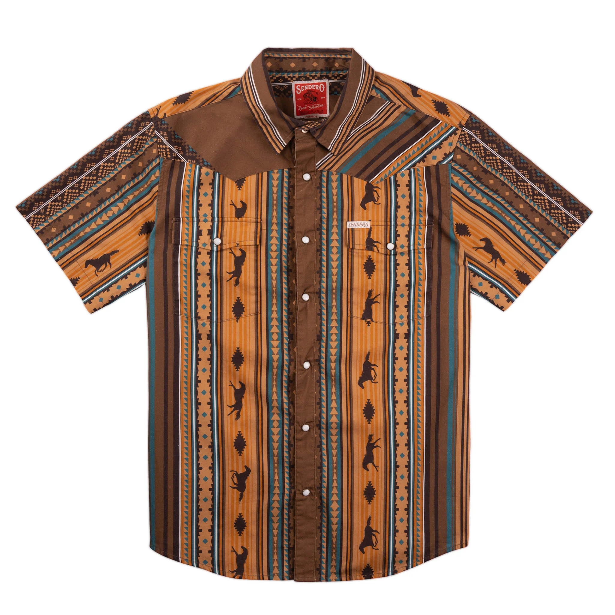 The Wyatt Pearl Snap Short Sleeve Serape Shirt - Image 30
