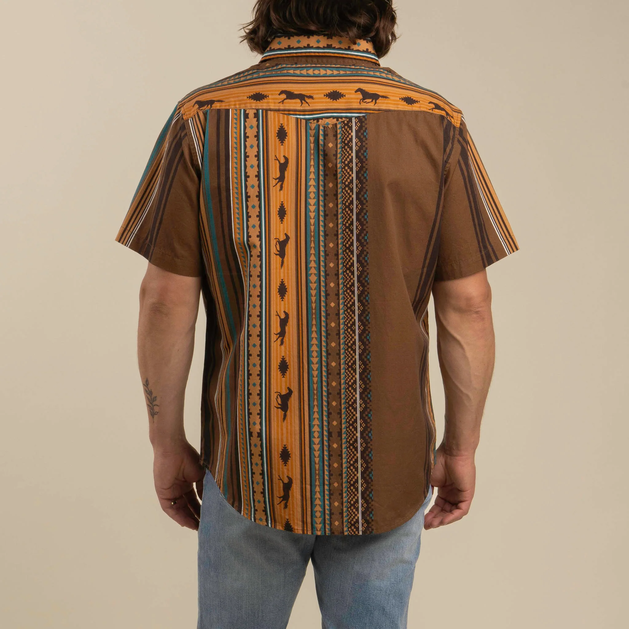 The Wyatt Pearl Snap Short Sleeve Serape Shirt - Image 33