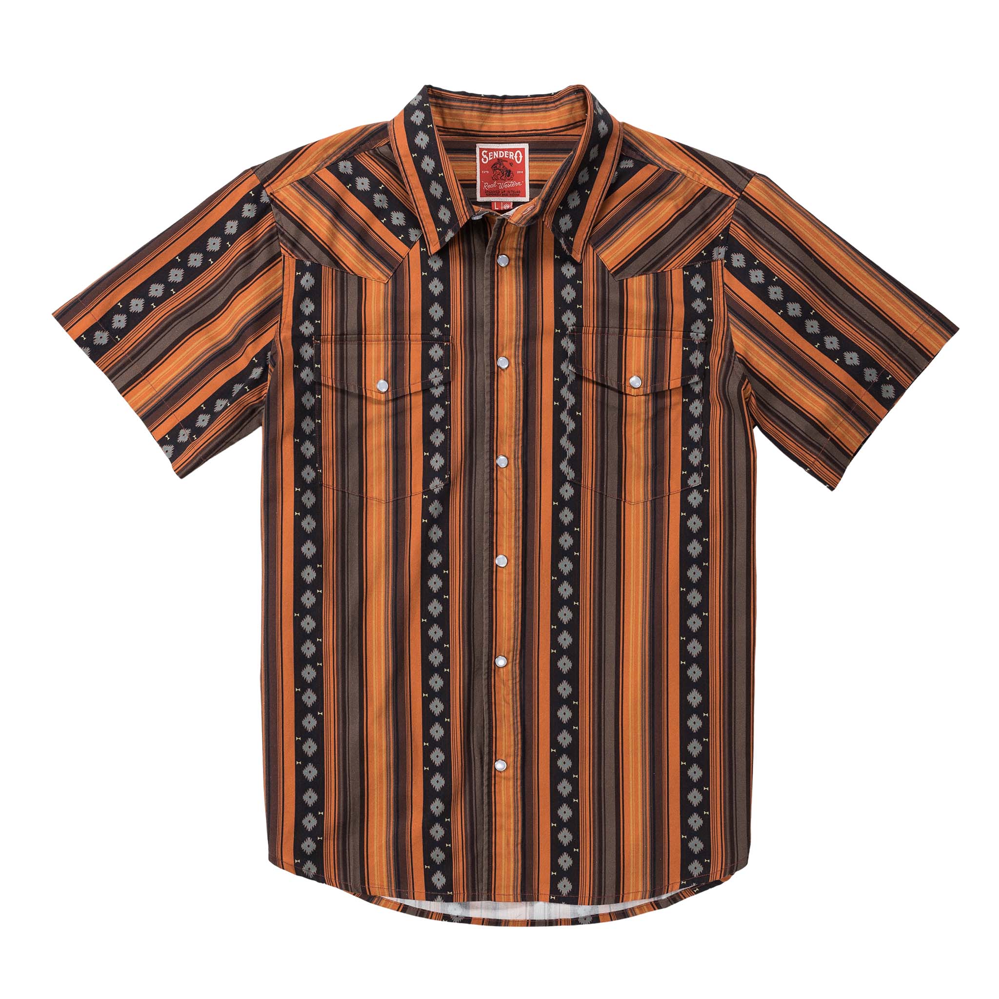 The Wyatt Pearl Snap Short Sleeve Serape Shirt - Image 35