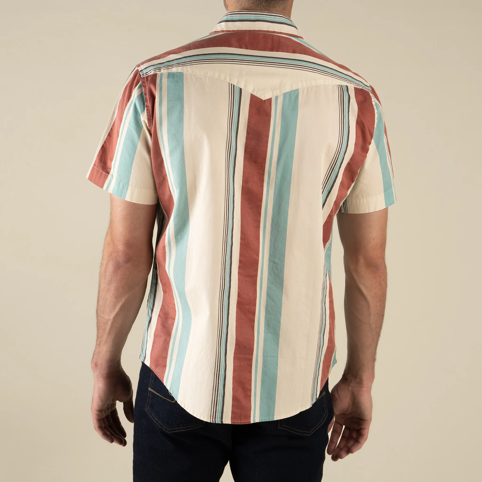 The Wyatt Pearl Snap Short Sleeve Serape Shirt - Image 4