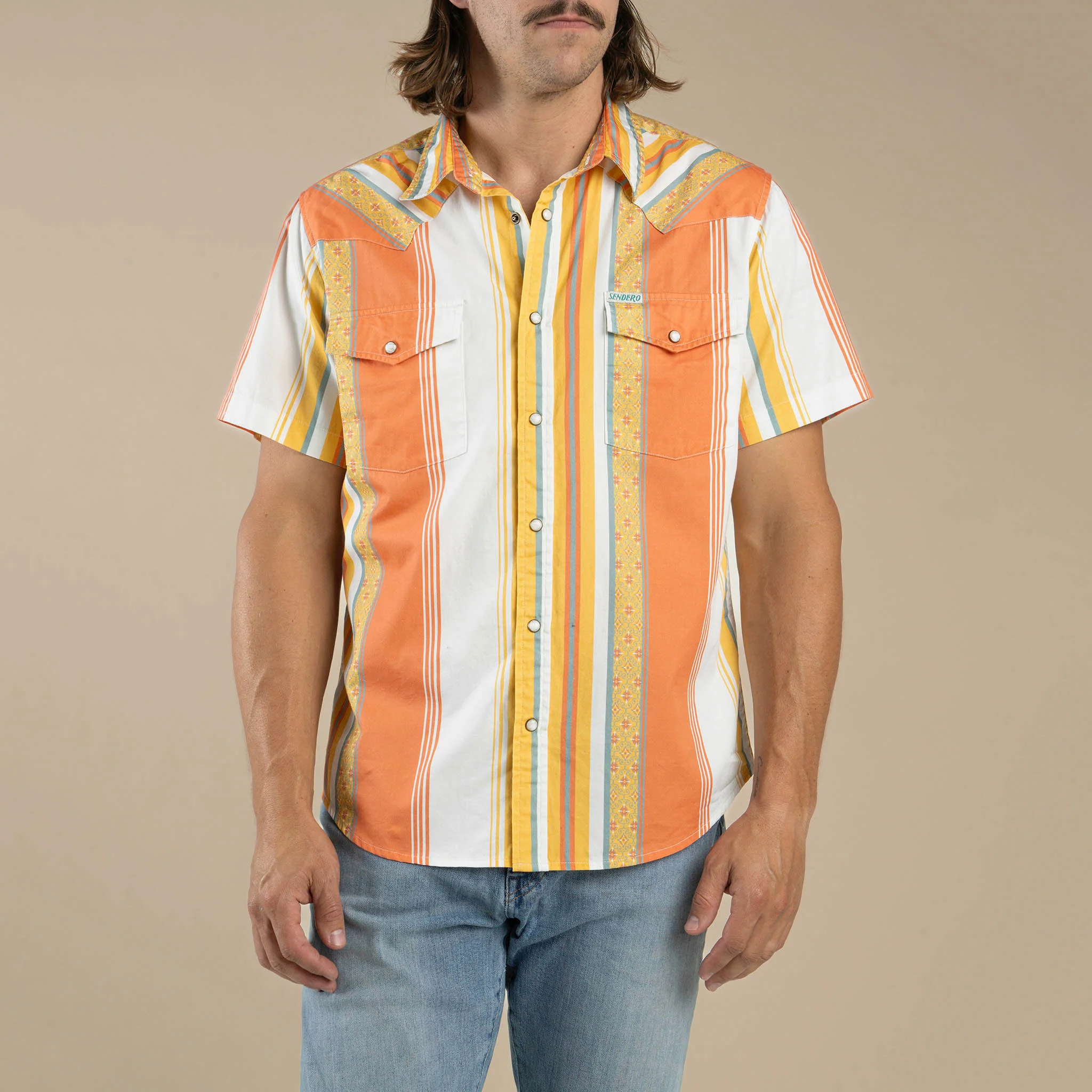The Wyatt Pearl Snap Short Sleeve Serape Shirt - Image 44