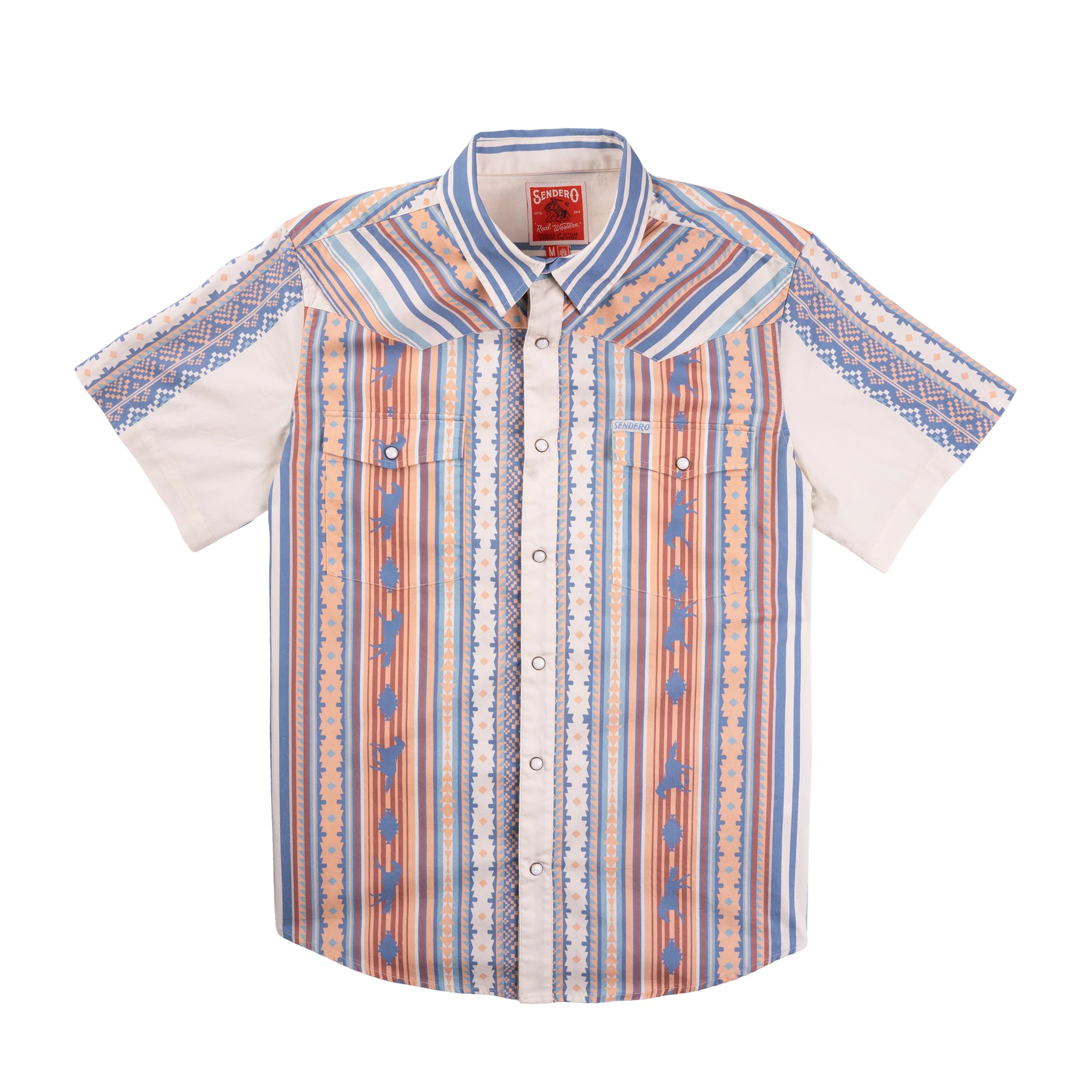 The Wyatt Pearl Snap Short Sleeve Serape Shirt - Image 47