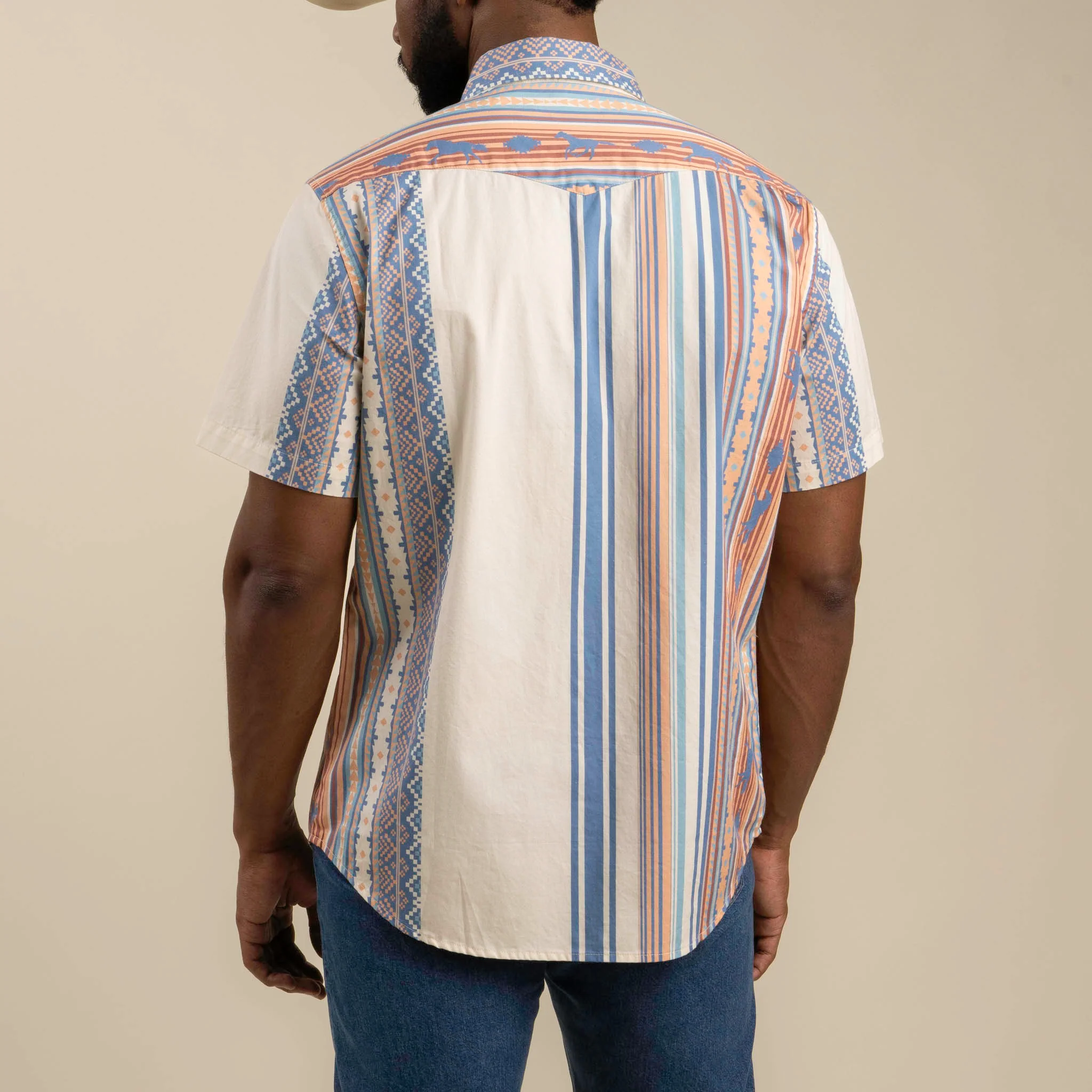 The Wyatt Pearl Snap Short Sleeve Serape Shirt - Image 50