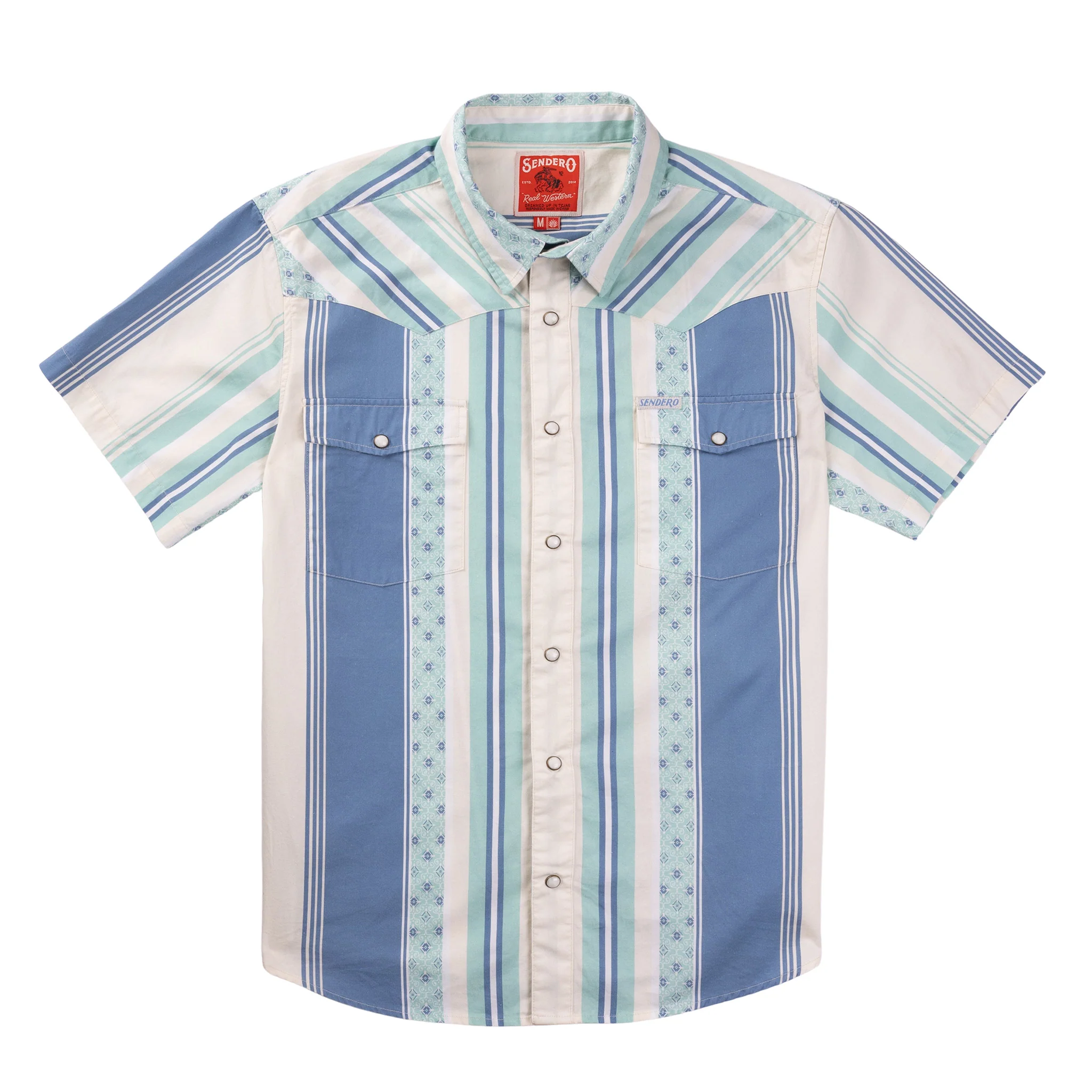 The Wyatt Pearl Snap Short Sleeve Serape Shirt - Image 52
