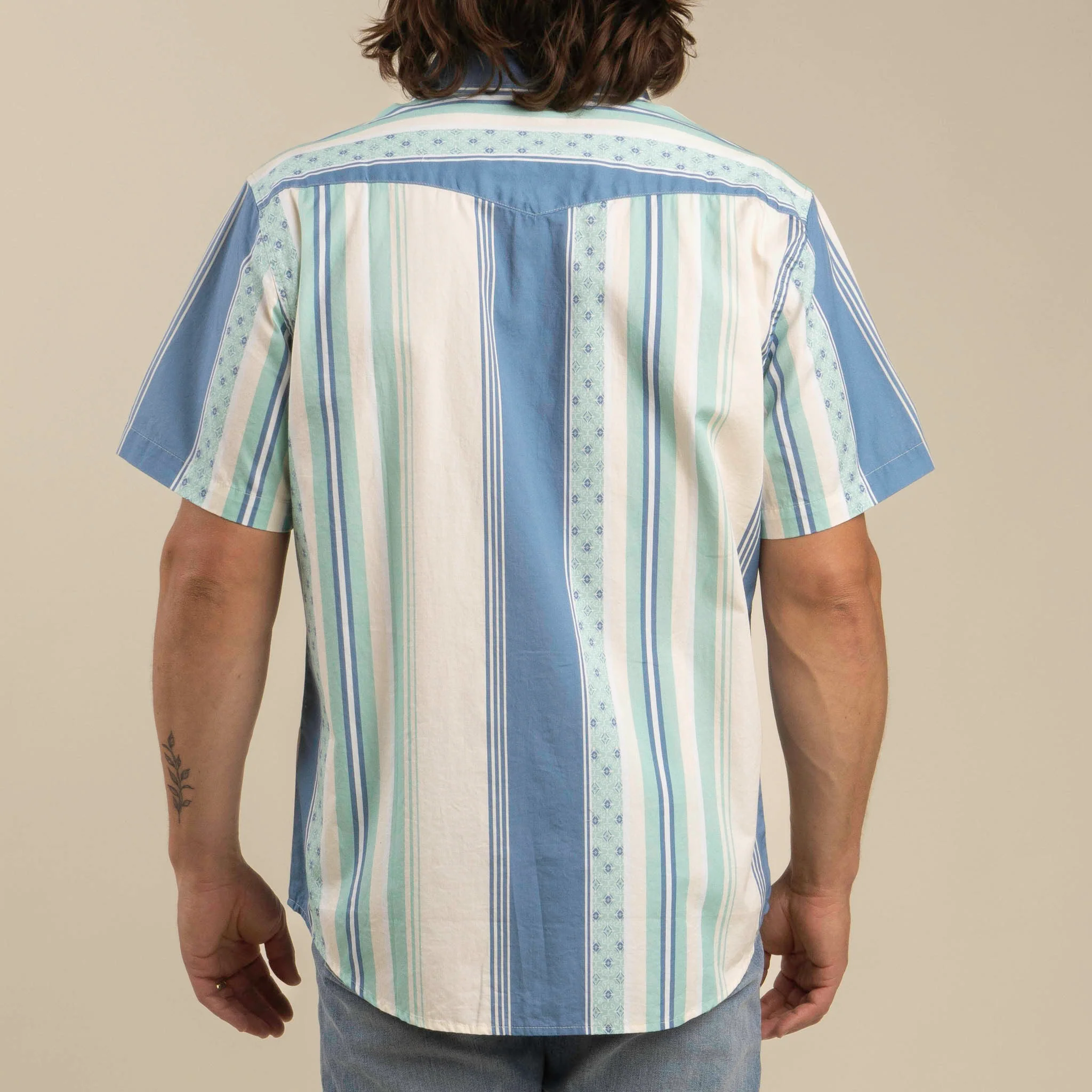 The Wyatt Pearl Snap Short Sleeve Serape Shirt - Image 55