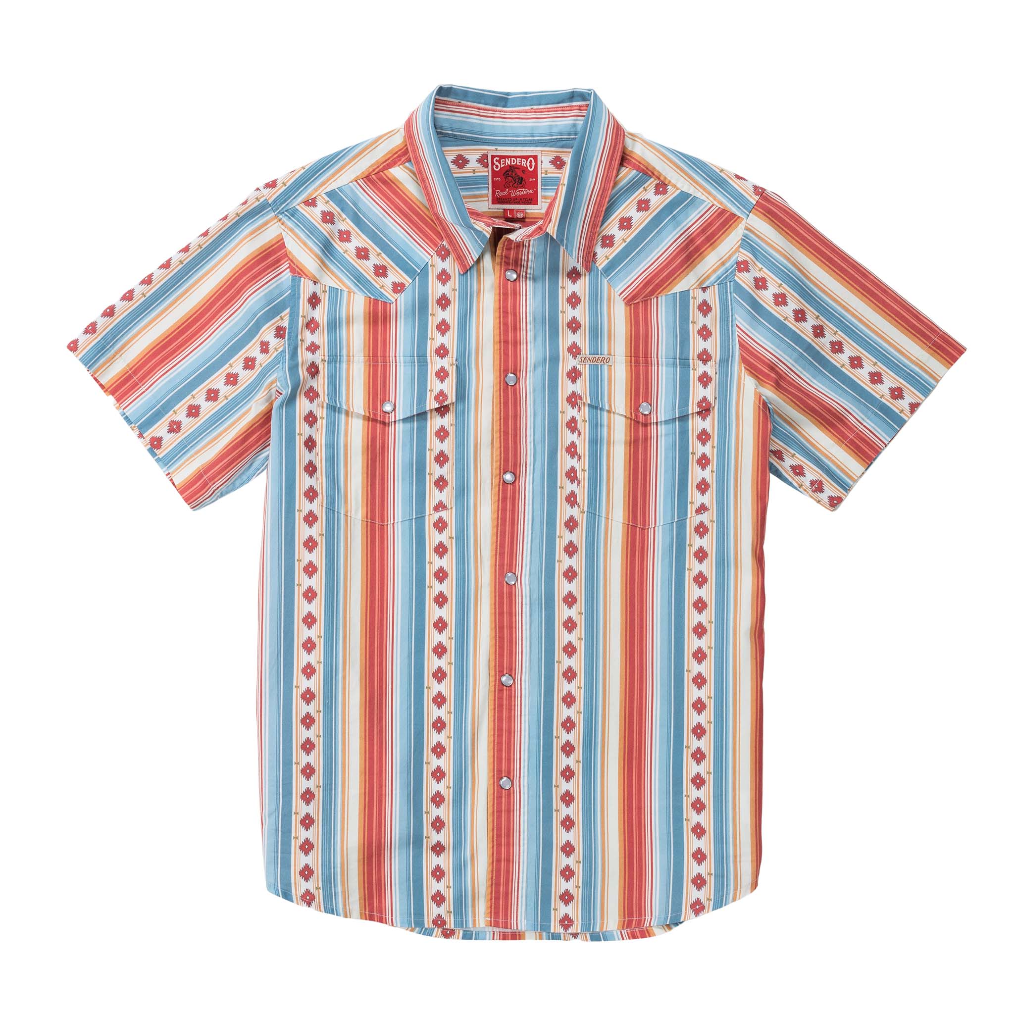The Wyatt Pearl Snap Short Sleeve Serape Shirt - Image 57