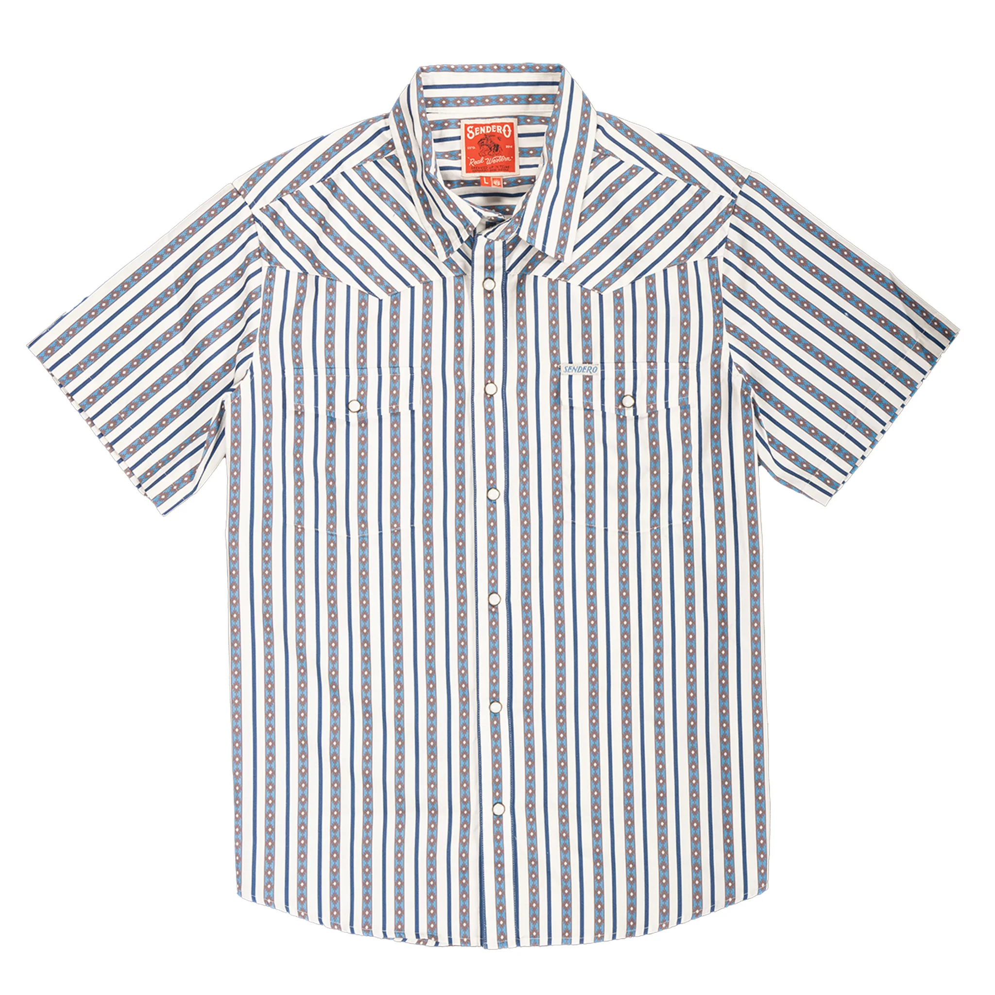 The Wyatt Pearl Snap Short Sleeve Serape Shirt - Image 60