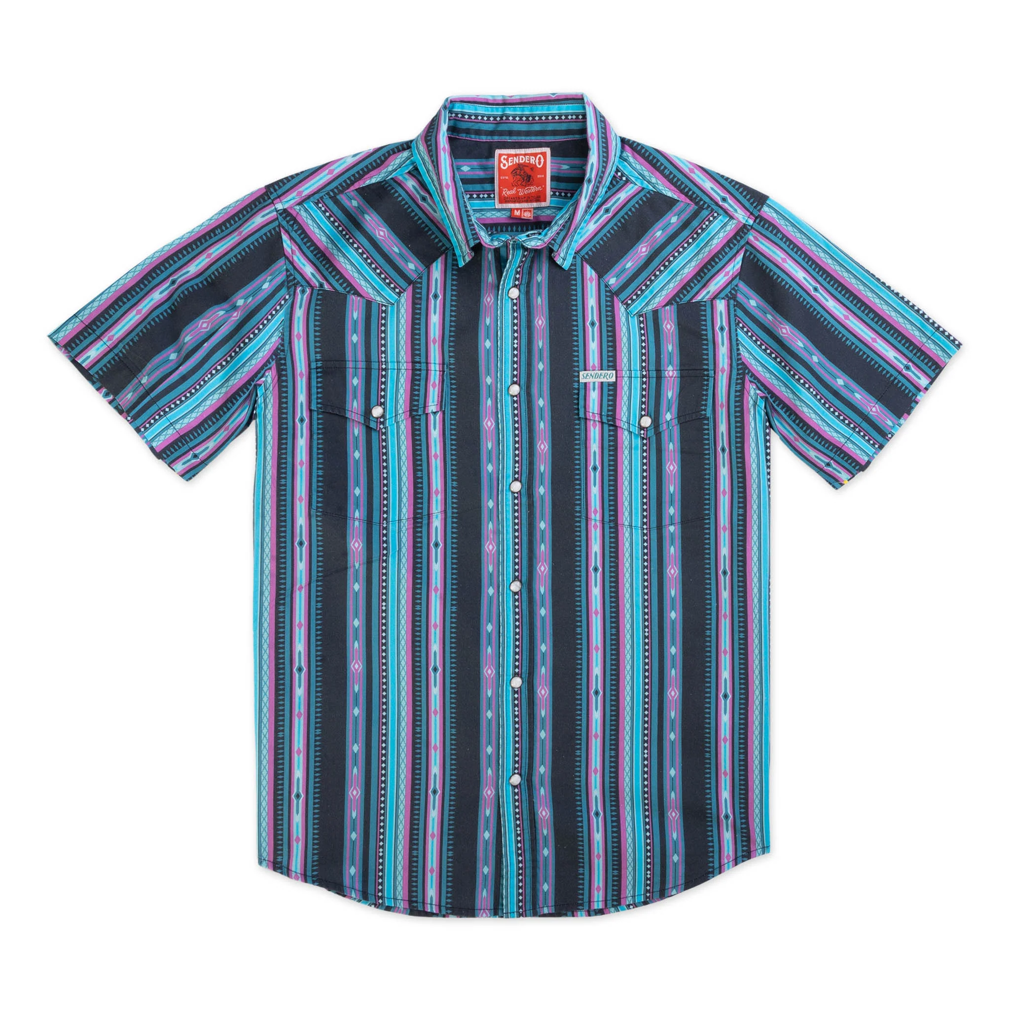 The Wyatt Pearl Snap Short Sleeve Serape Shirt - Image 62