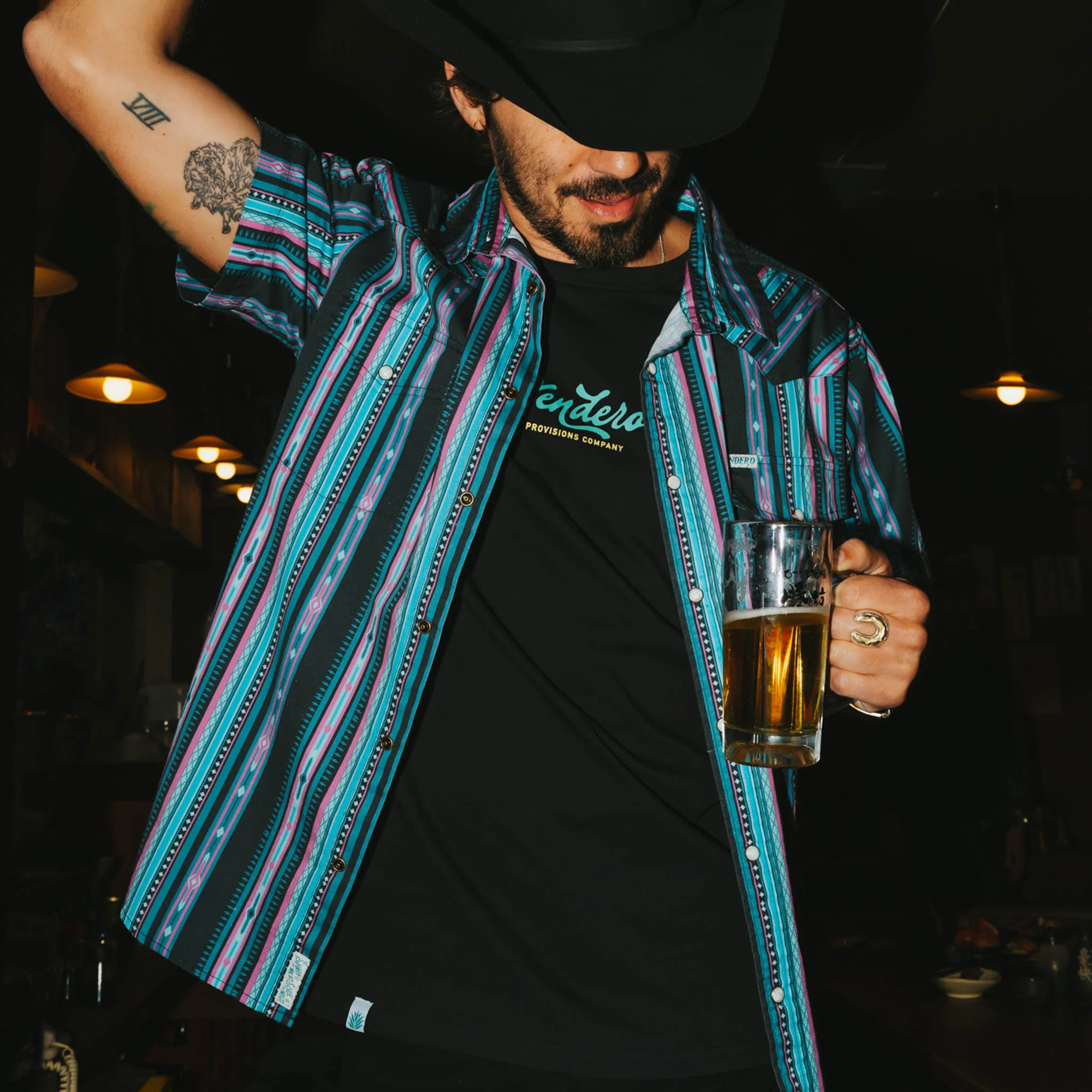 The Wyatt Pearl Snap Short Sleeve Serape Shirt - Image 63
