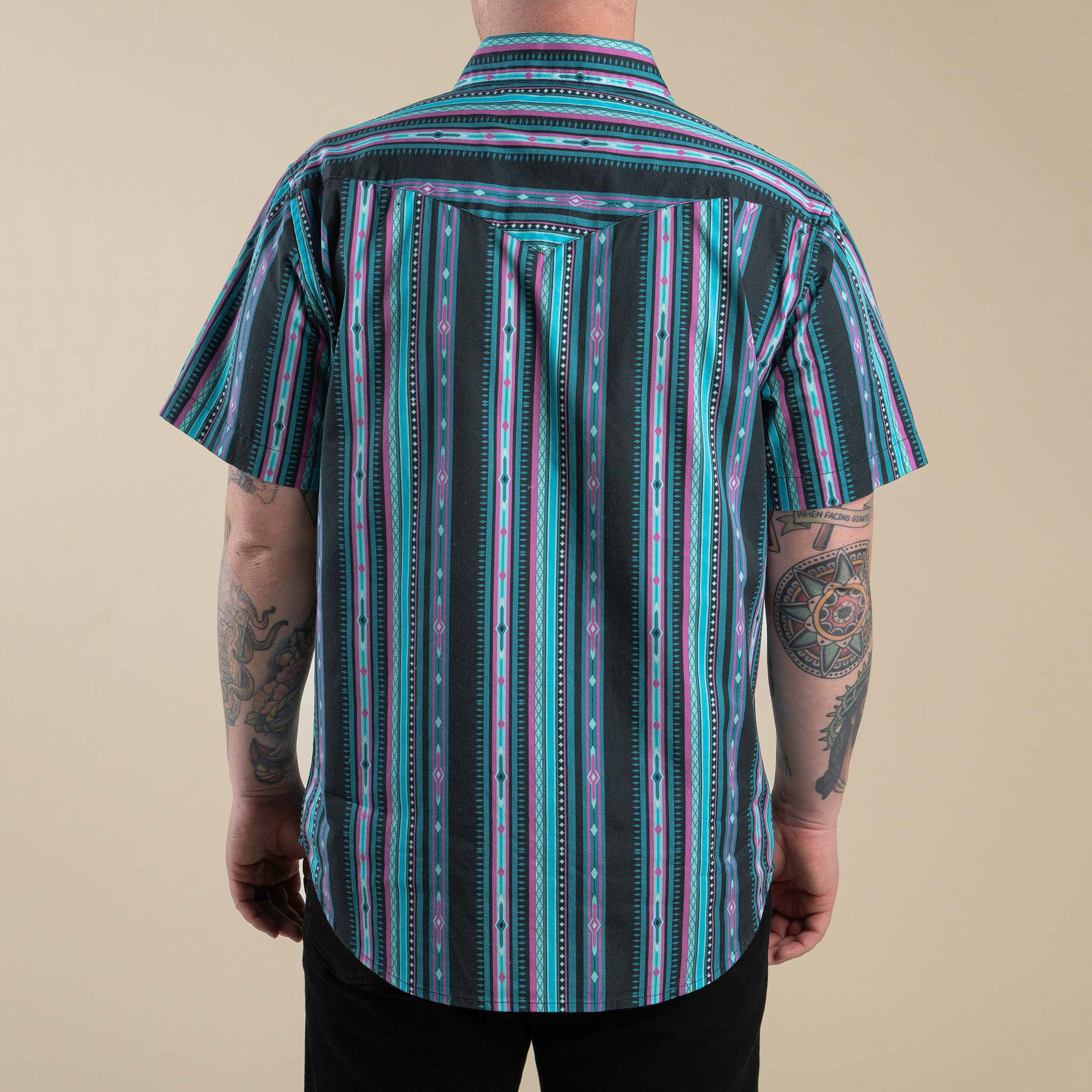 The Wyatt Pearl Snap Short Sleeve Serape Shirt - Image 65