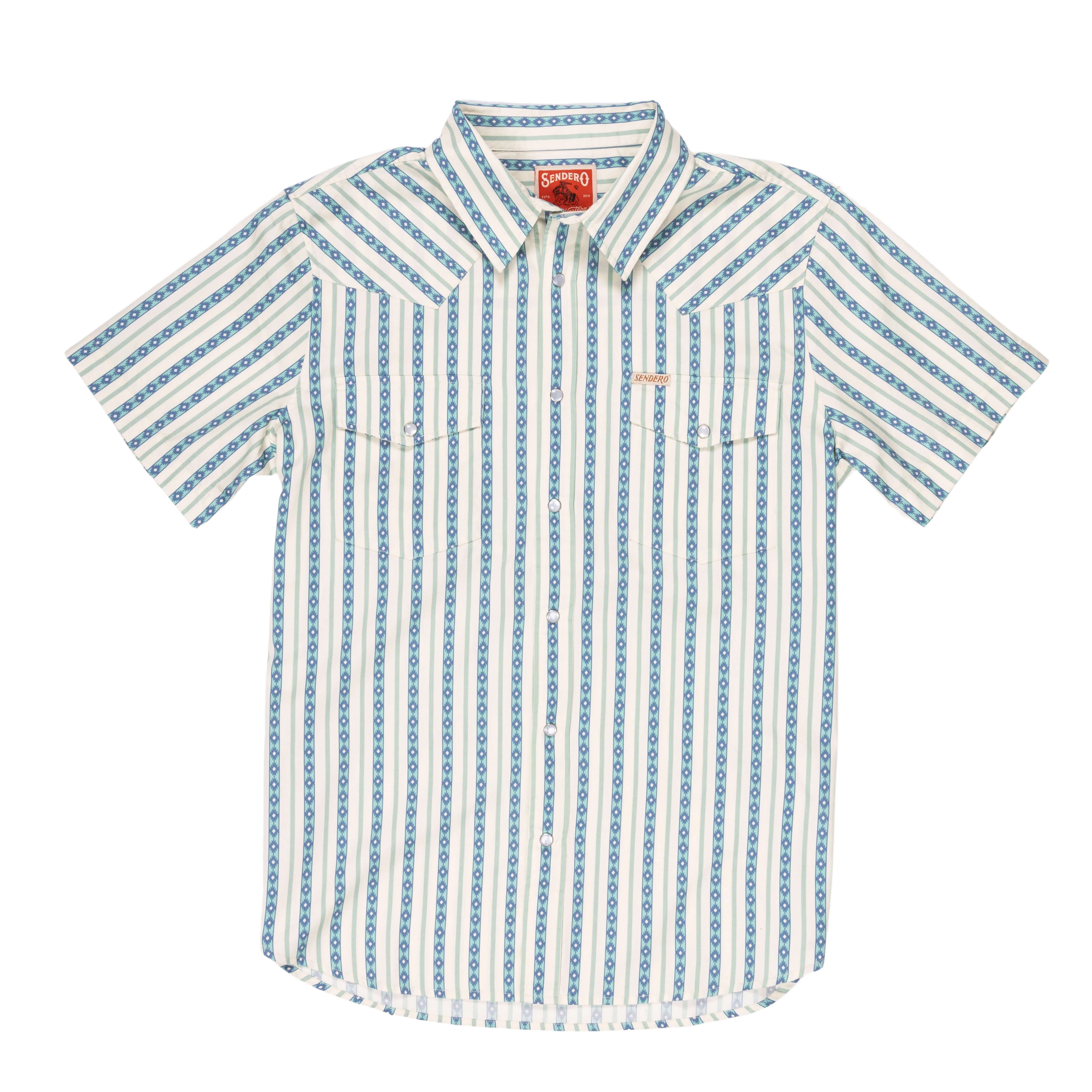 The Wyatt Pearl Snap Short Sleeve Serape Shirt - Image 67