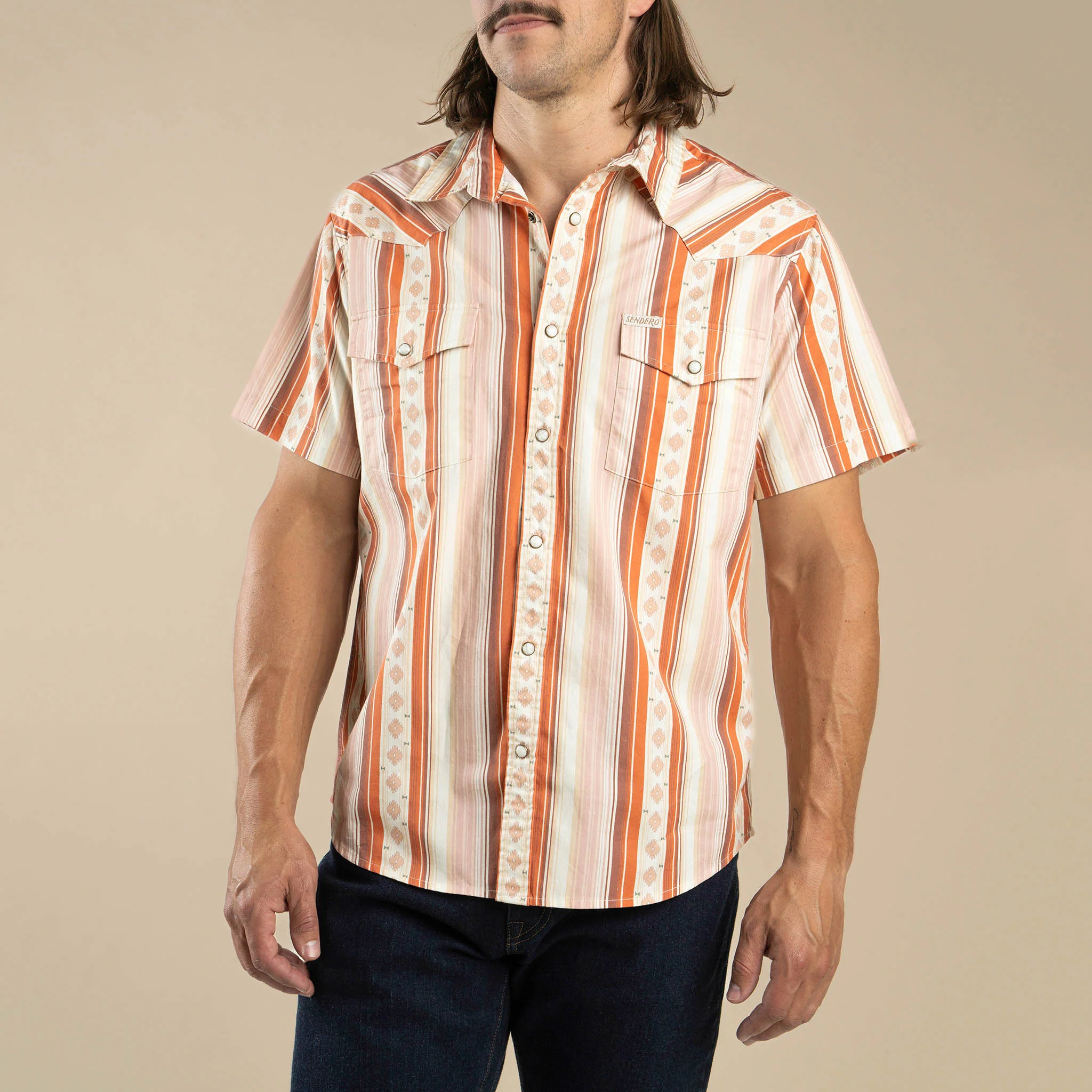 The Wyatt Pearl Snap Short Sleeve Serape Shirt - Image 71