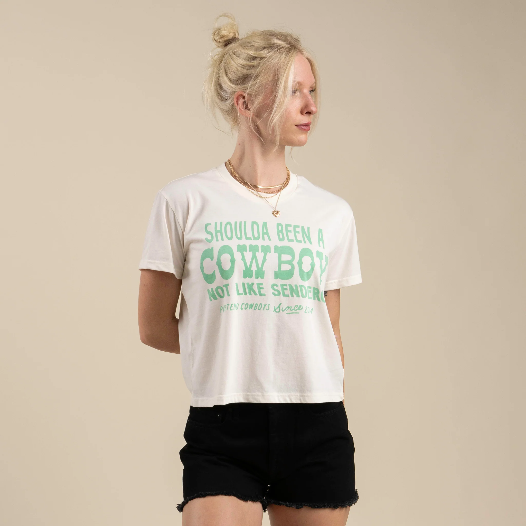 Shoulda Been A Cowboy Boxy Tee