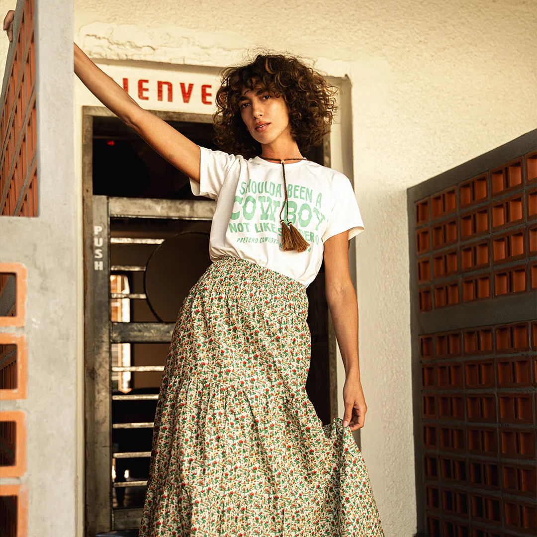 Shoulda Been A Cowboy Boxy Tee - Image 2