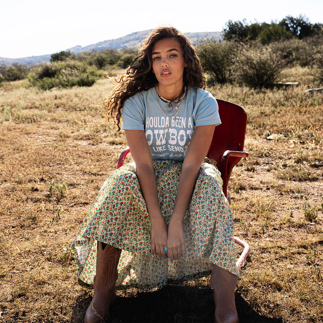 Shoulda Been A Cowboy Boxy Tee - Image 6
