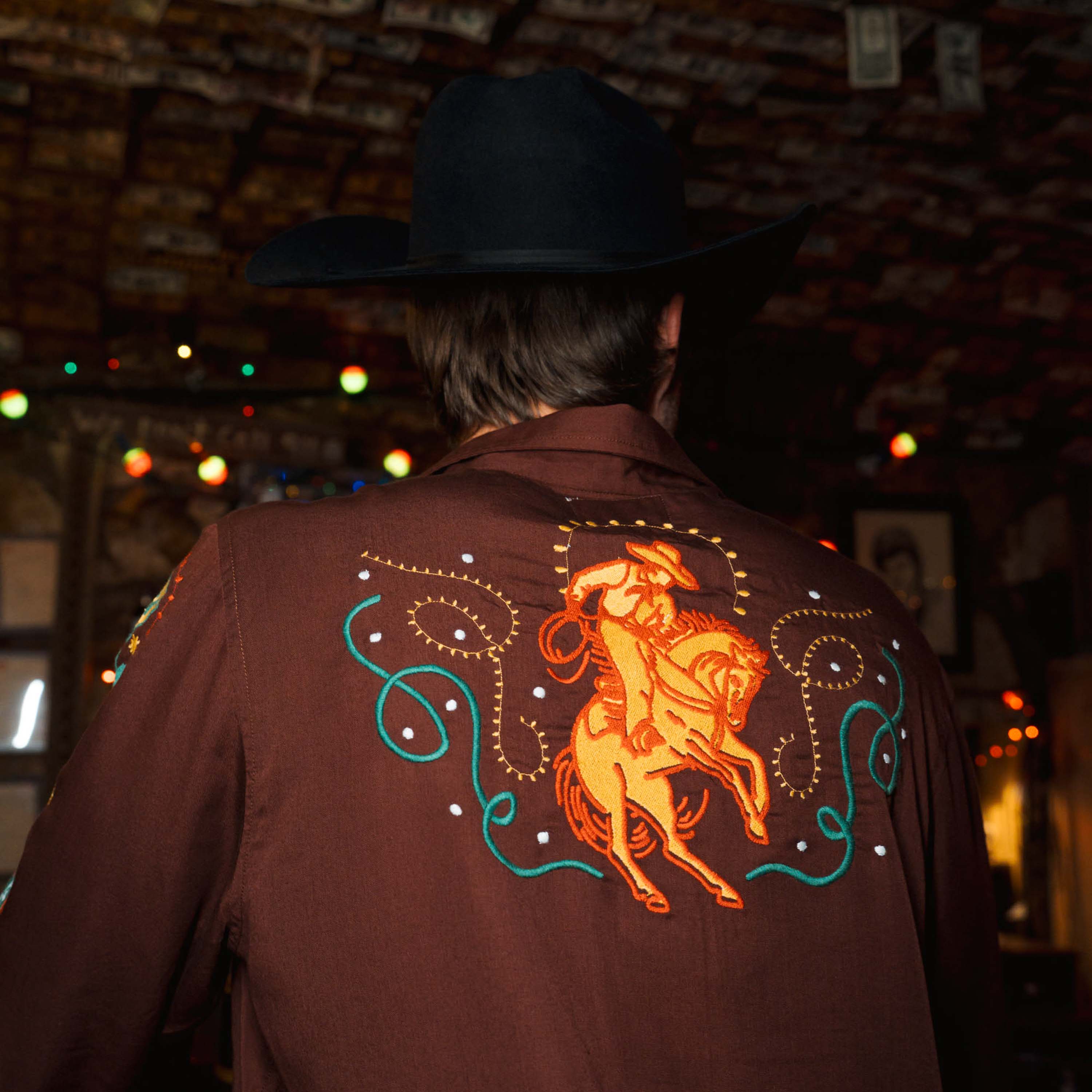 Show Pony Embroidered Western Pearl Snap Long Sleeve Shirt - Image 3