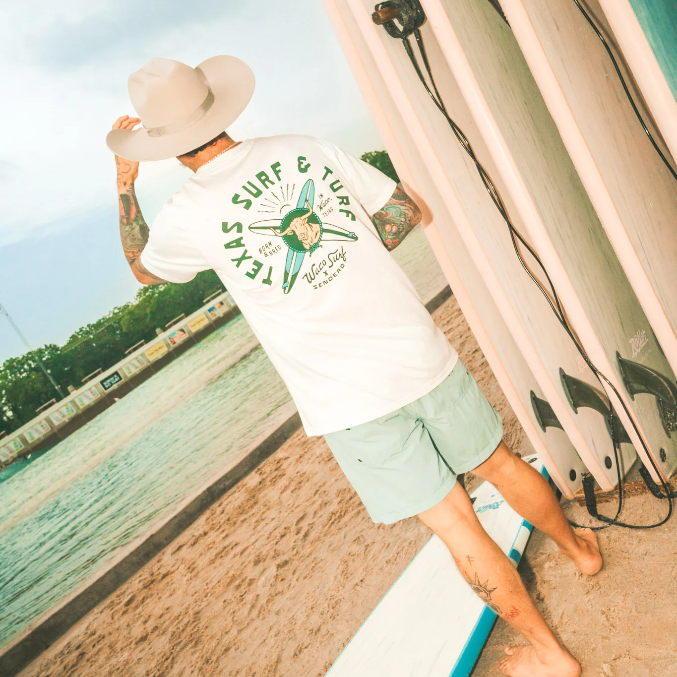 Sendero X Waco Surf Texas Surf and Turf T-shirt - Image 2