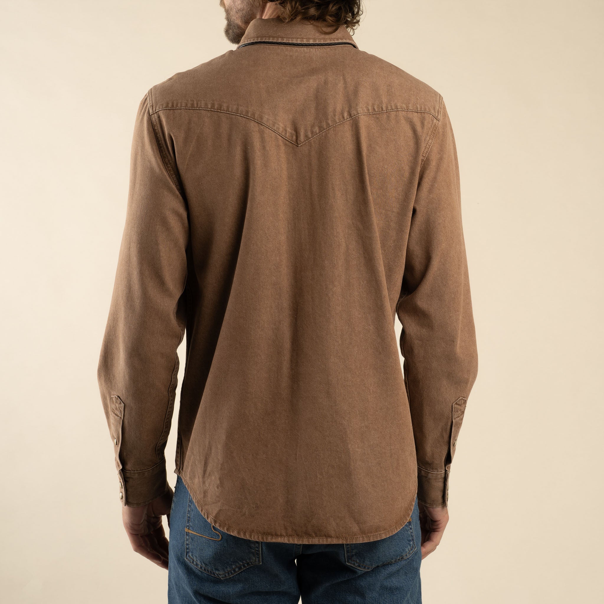 The Wyatt Pearl Snap Long Sleeve Denim Shirt - Image 10