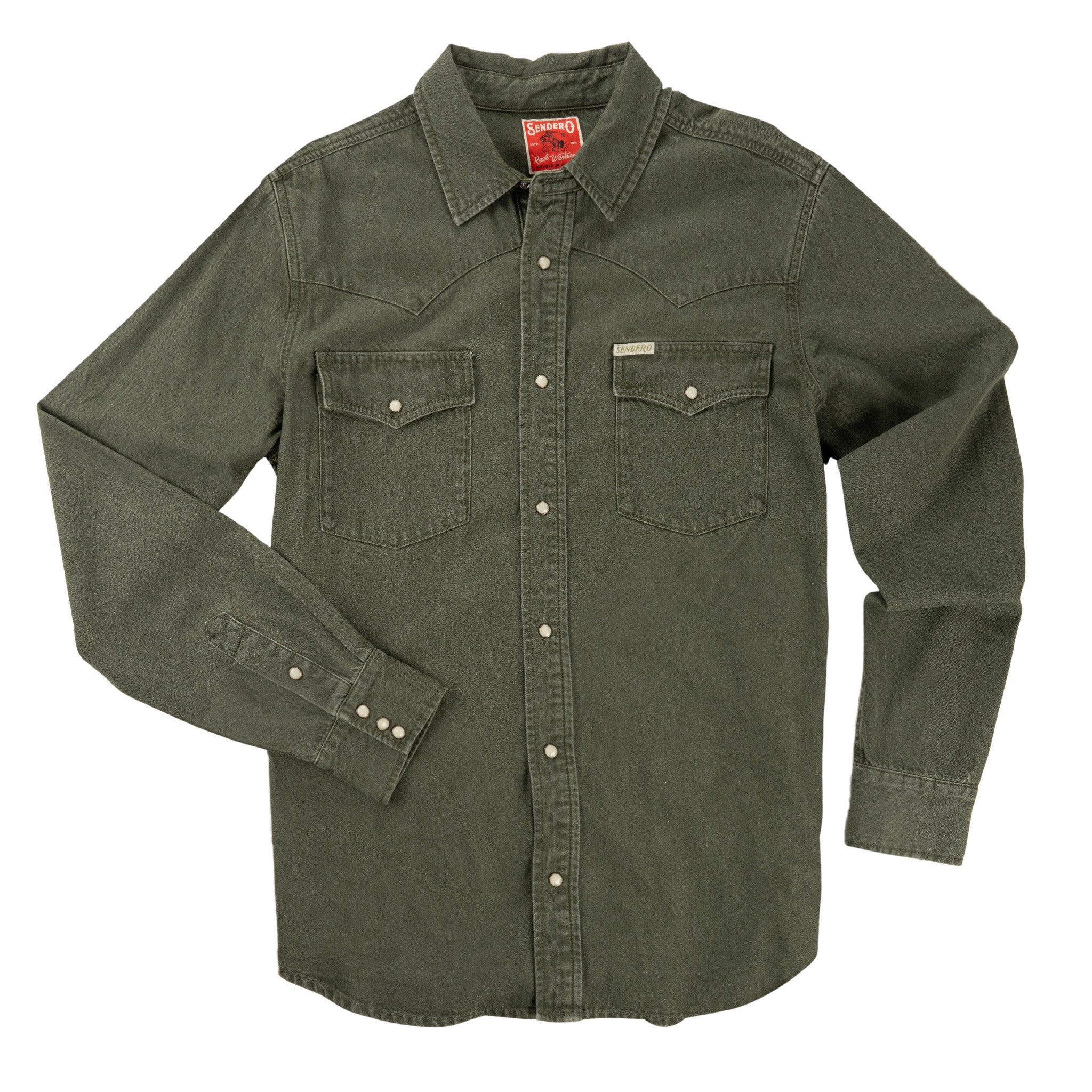 The Wyatt Pearl Snap Long Sleeve Denim Shirt - Image 13