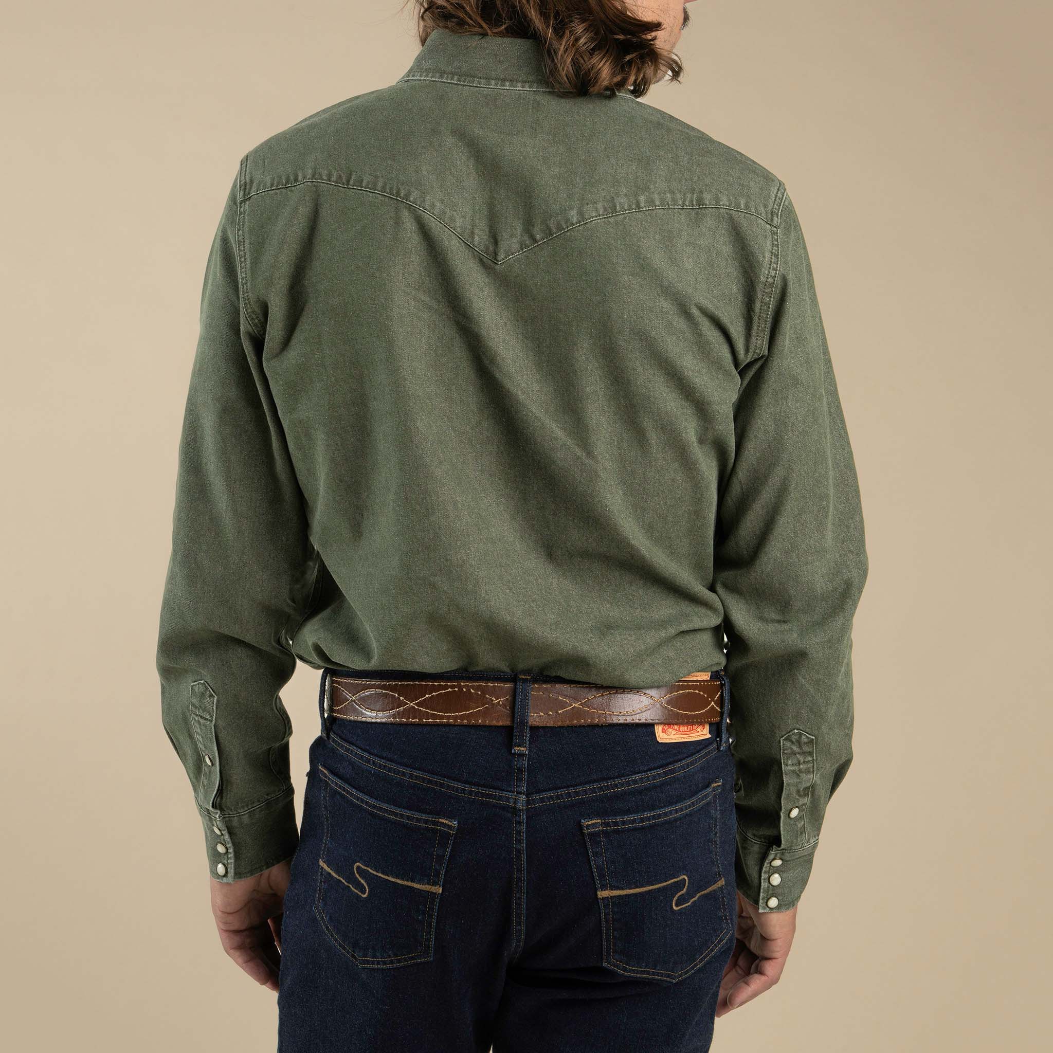 The Wyatt Pearl Snap Long Sleeve Denim Shirt - Image 15