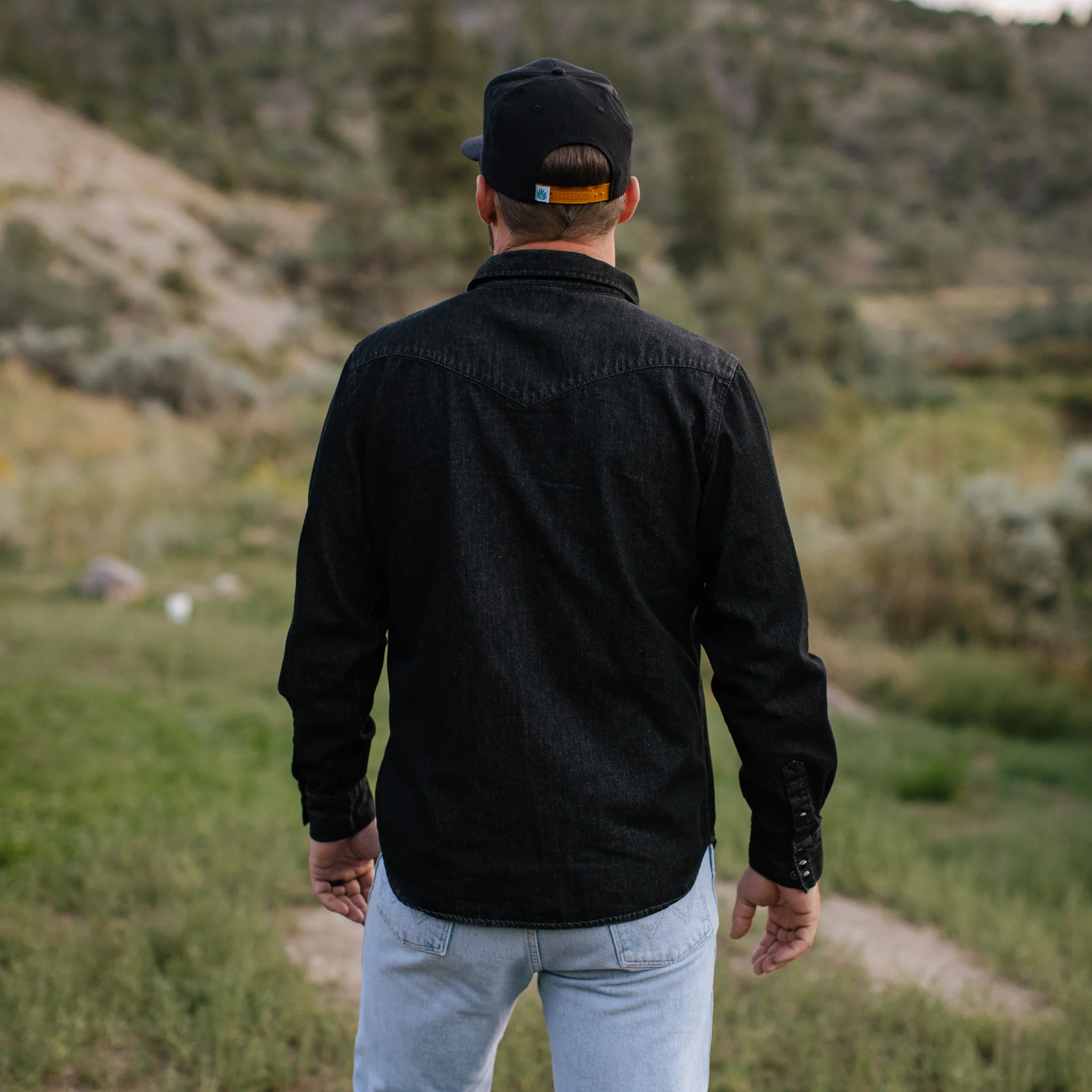 The Wyatt Pearl Snap Long Sleeve Denim Shirt - Image 20
