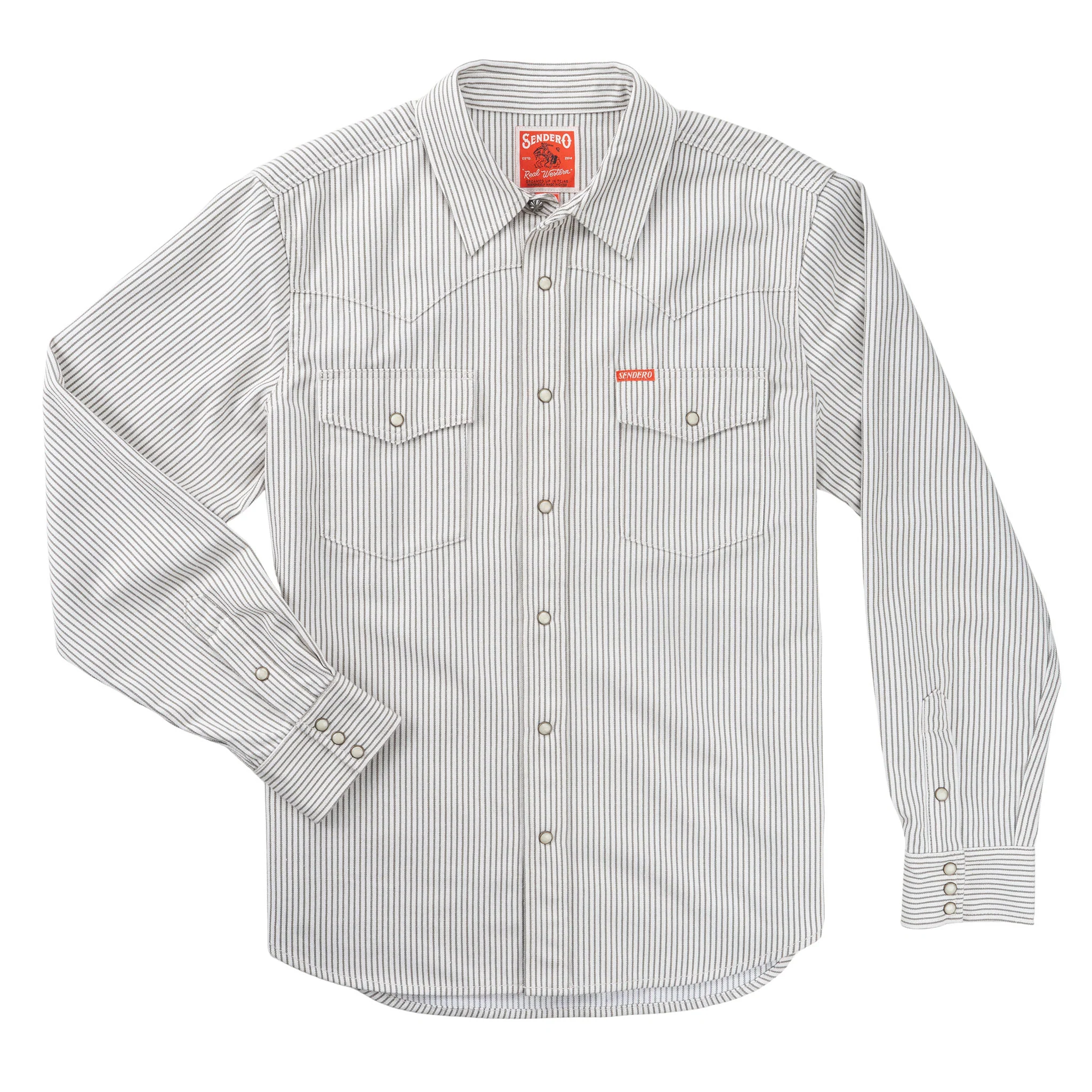 The Wyatt Pearl Snap Long Sleeve Denim Shirt - Image 23