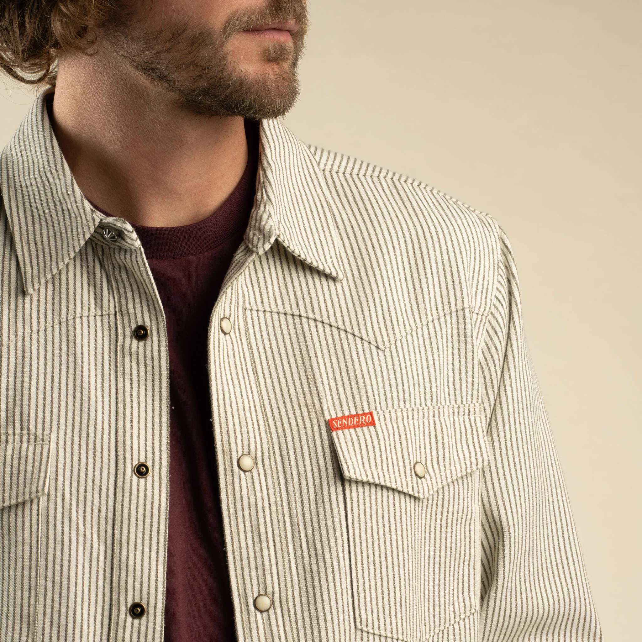 The Wyatt Pearl Snap Long Sleeve Denim Shirt - Image 26