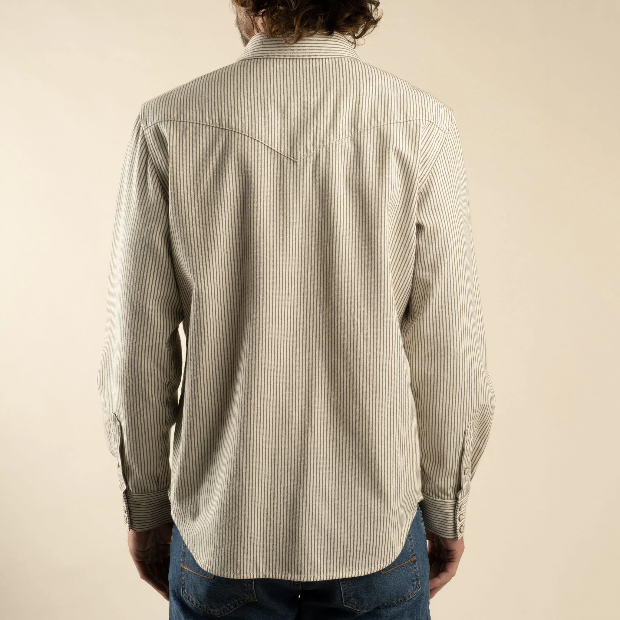 The Wyatt Pearl Snap Long Sleeve Denim Shirt - Image 27