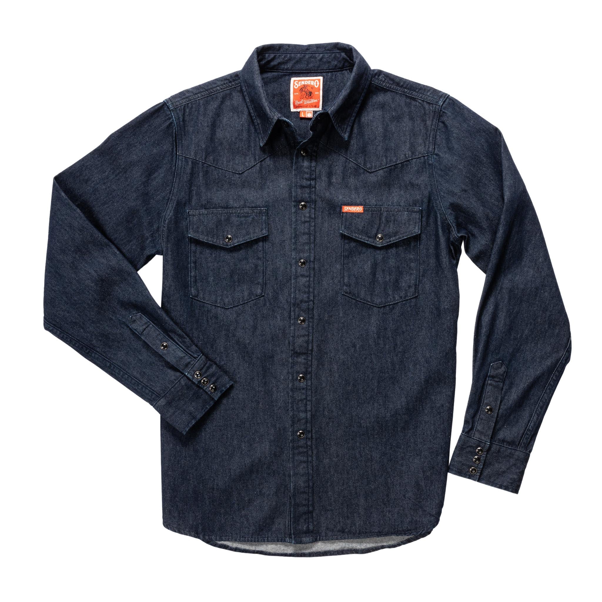 The Wyatt Pearl Snap Long Sleeve Denim Shirt - Image 33
