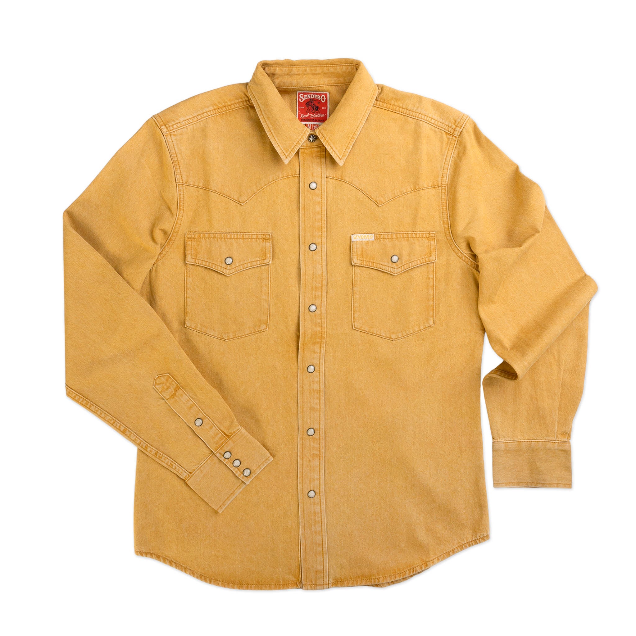 The Wyatt Pearl Snap Long Sleeve Denim Shirt - Image 38