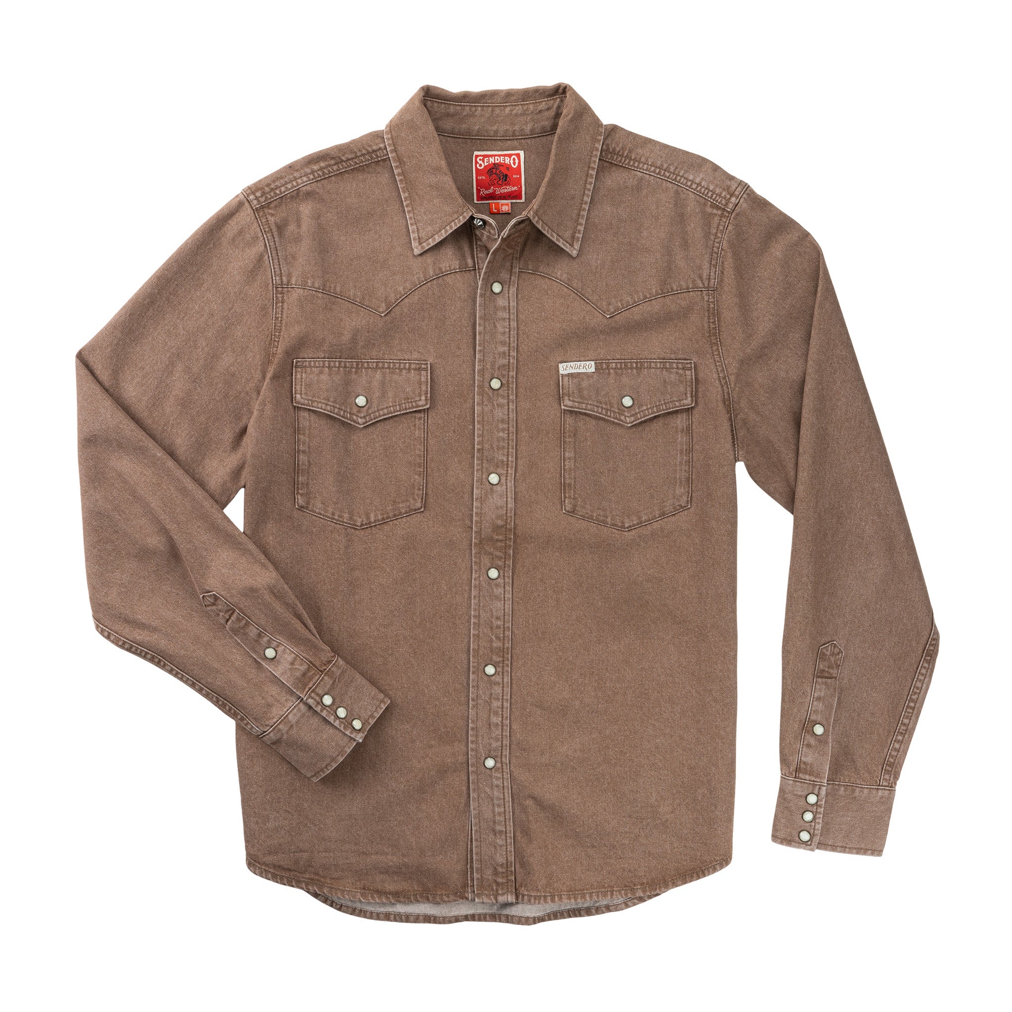 The Wyatt Pearl Snap Long Sleeve Denim Shirt - Image 7