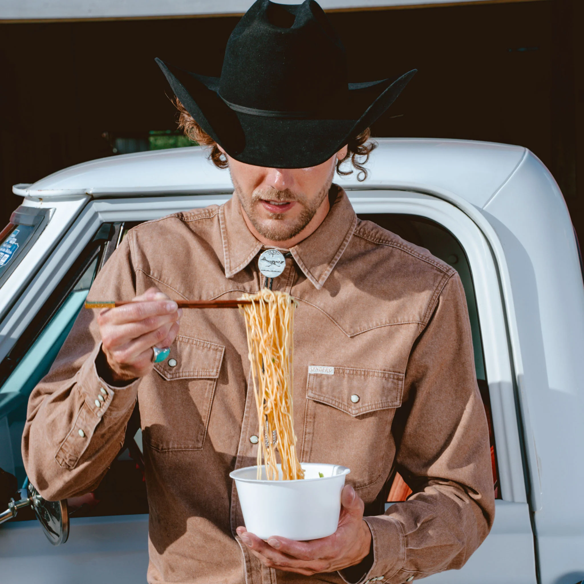 The Wyatt Pearl Snap Long Sleeve Denim Shirt - Image 8